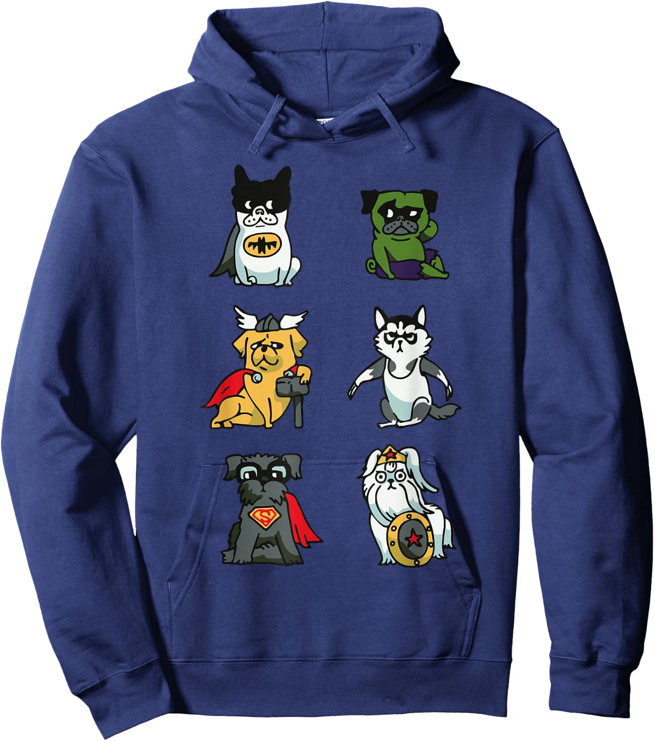 Superhero Puppies for Dog Lovers Hoodie - Hoodie | Navy