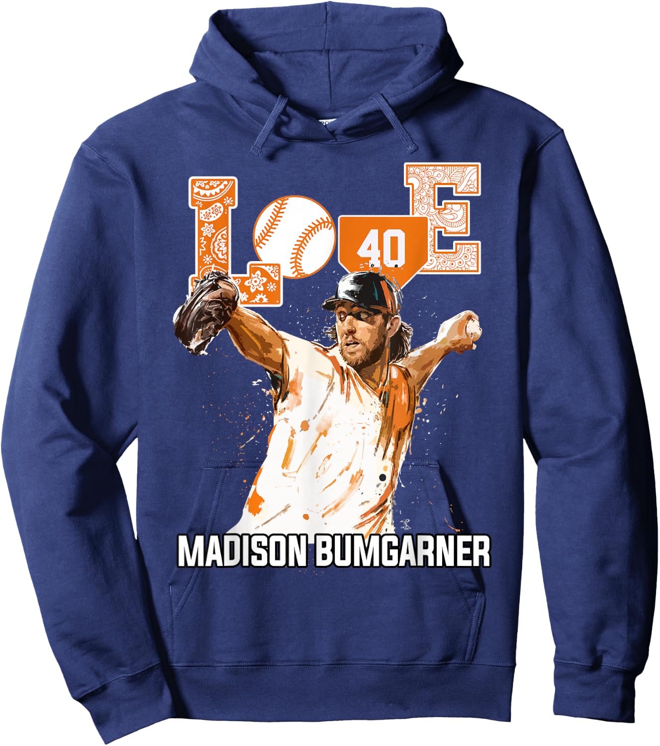 Madison Bumgarner Love Player - Apparel Hoodie - Hoodie | Navy