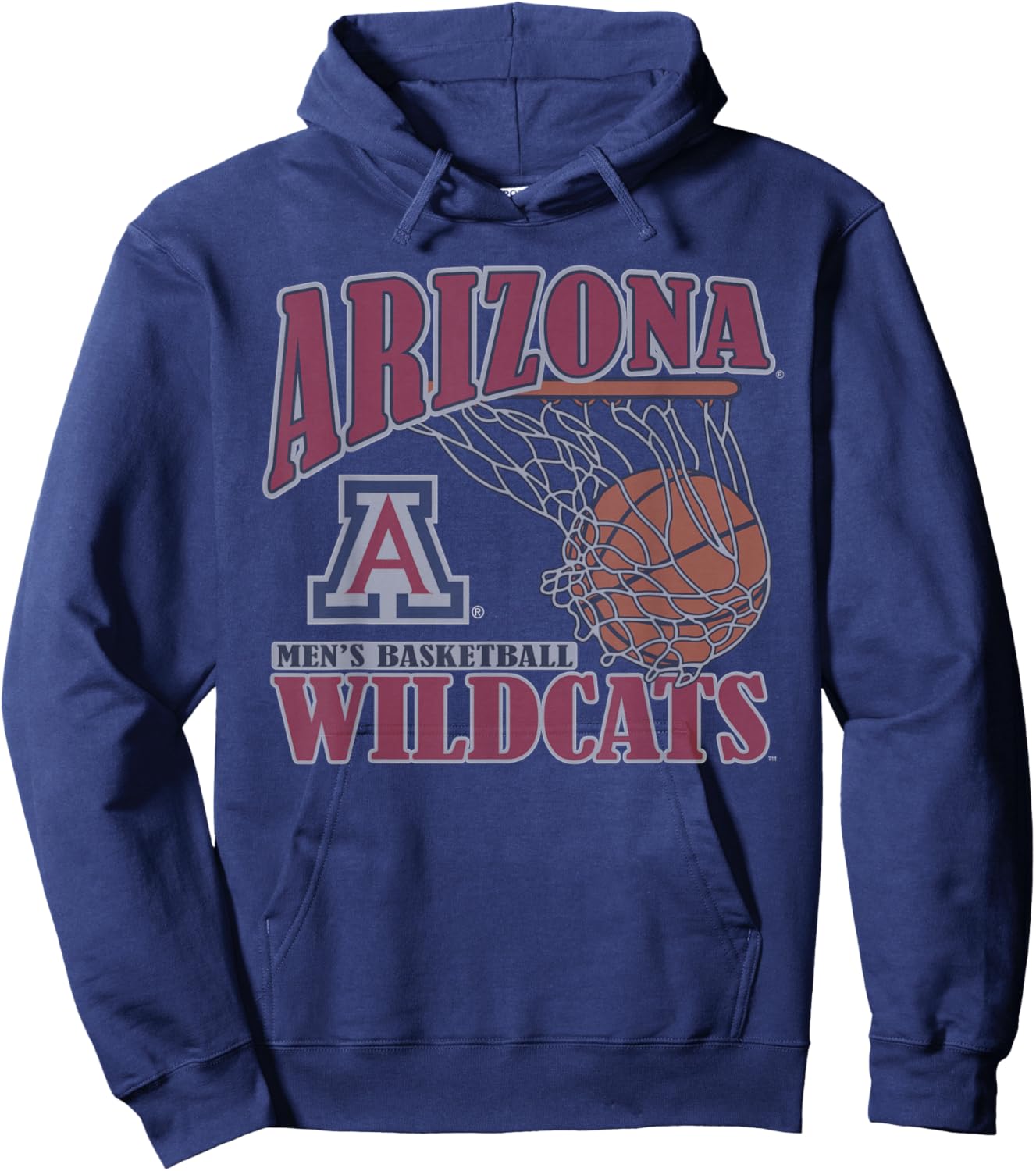 Elite Authentics Arizona Wildcats Men's Basketball Vintage Navy Blue Hoodie - Hoodie | Navy