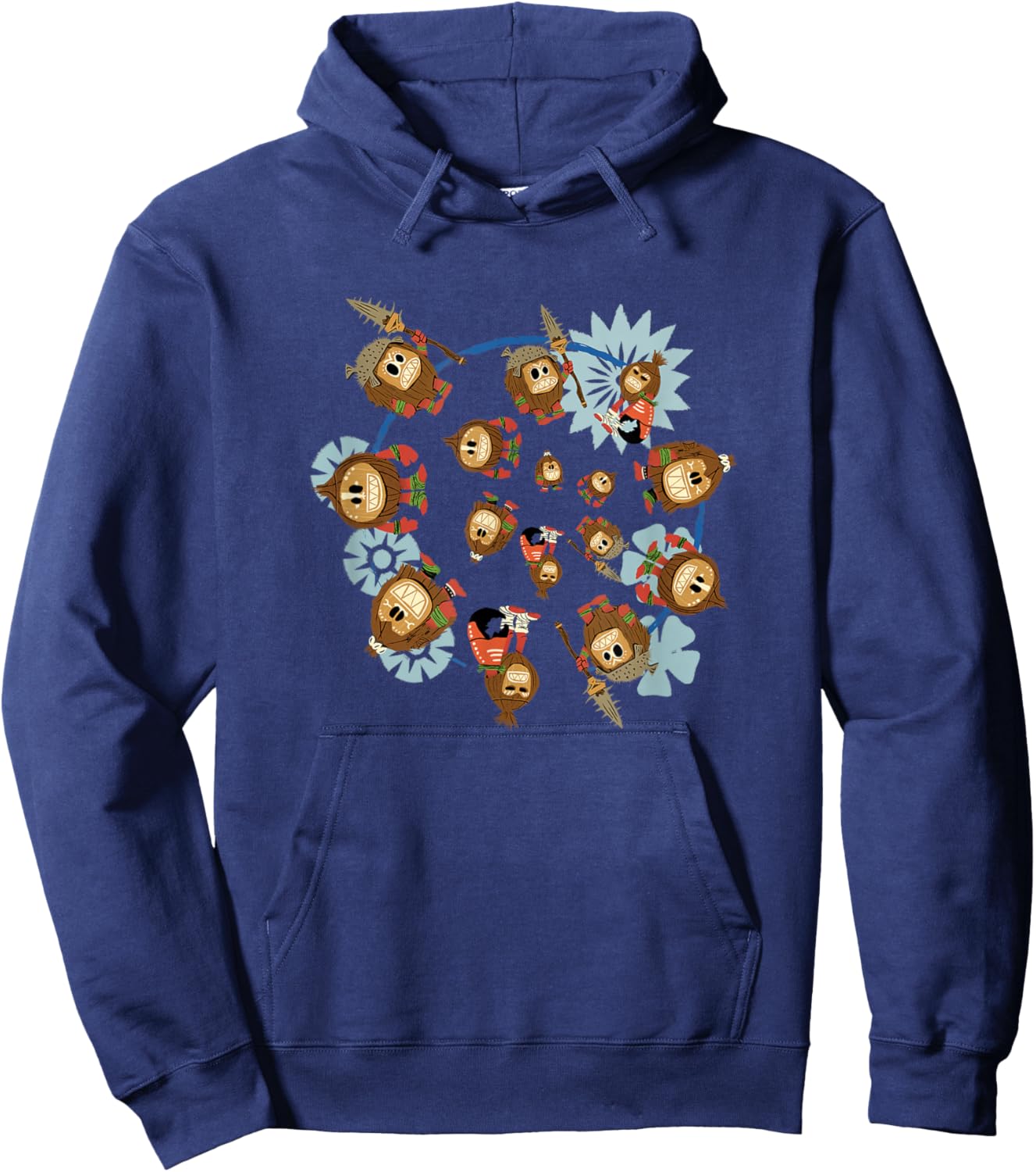 Disney Moana Kakamora Pirates Tribe Swirl Big Chest Poster Hoodie - Hoodie | Navy