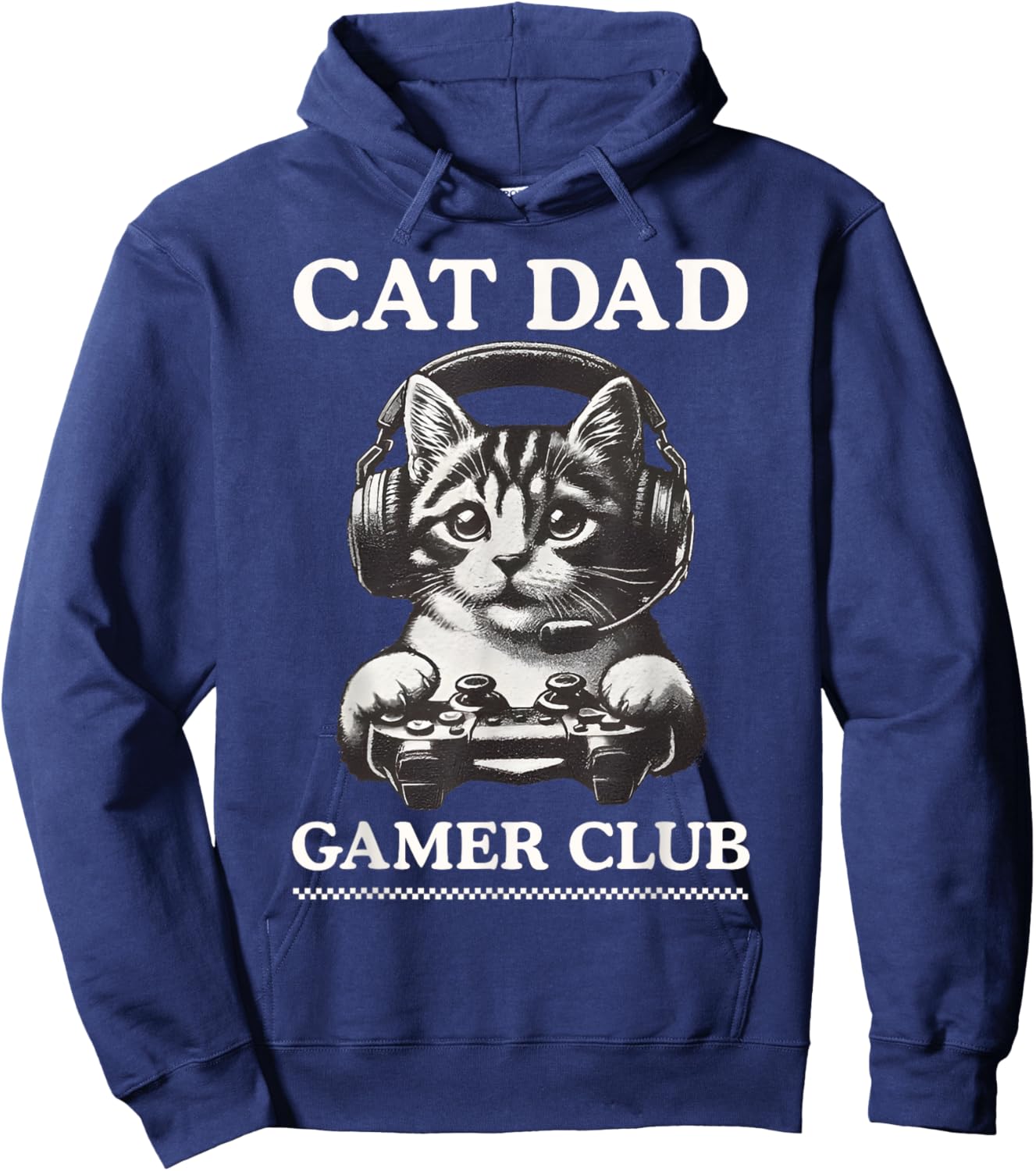 Cat Dad Gamer Club Video Games Gaming Cat Player Fathers Day Women Hoodie - Hoodie | Navy