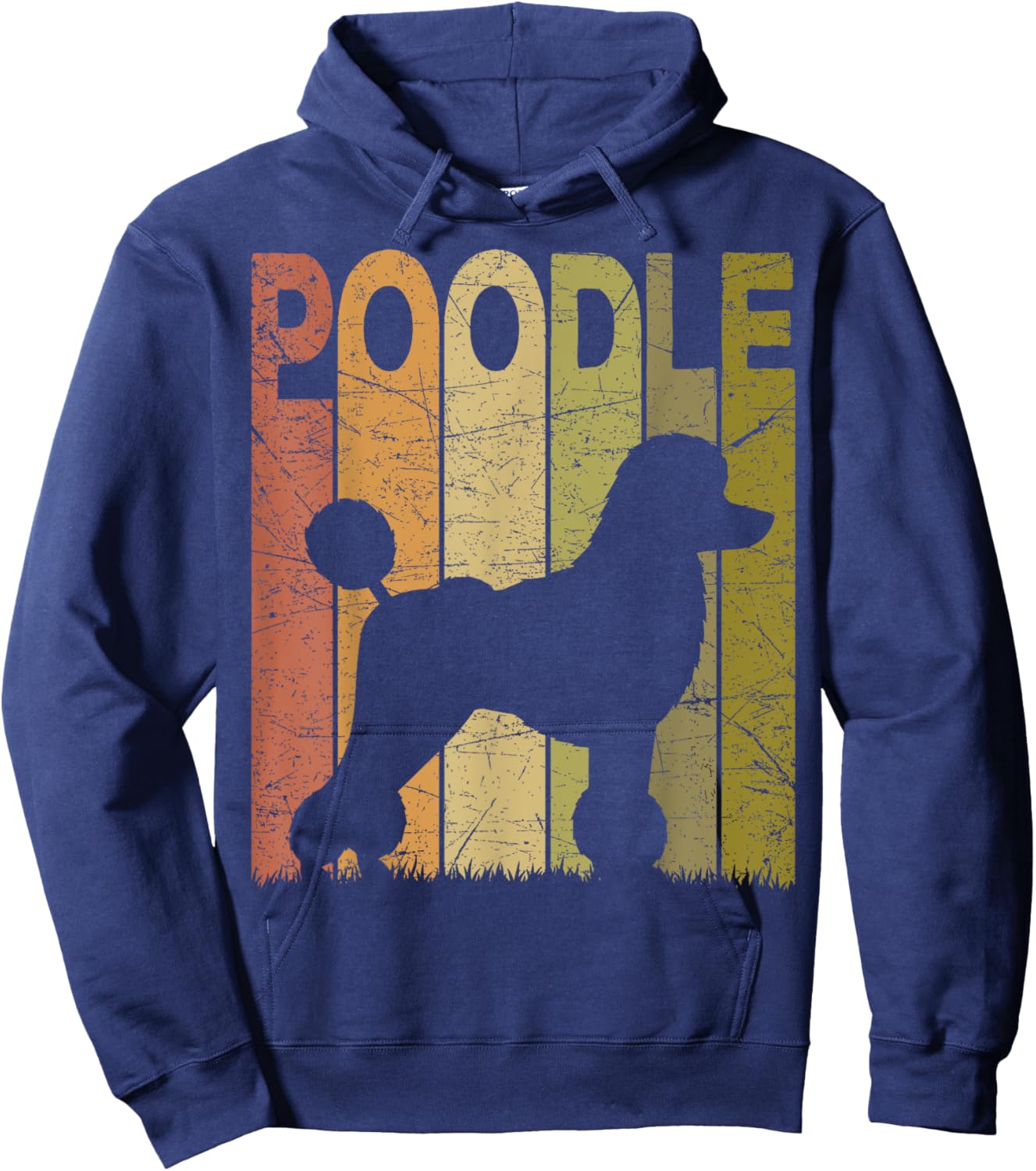 Poodle Vintage Poodle Dog Retro Poodle Caniche Lover Hoodie - Hoodie | Navy
