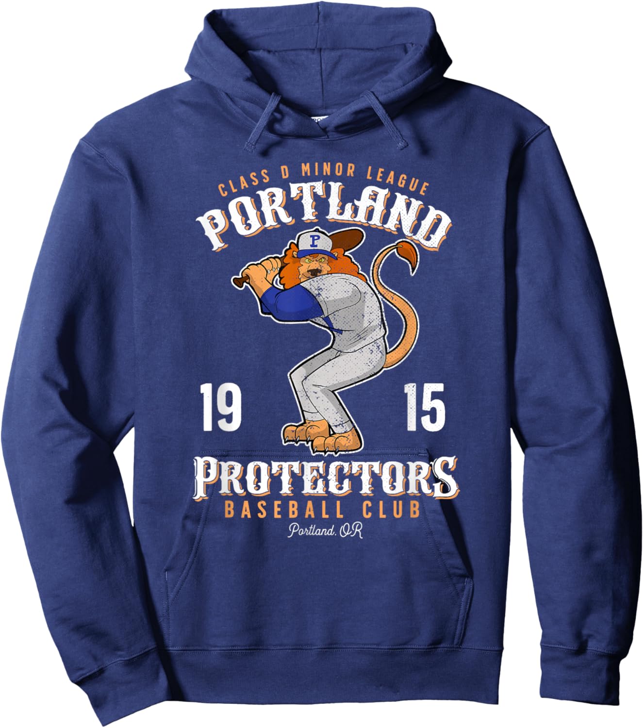 Portland Protectors Lion Minor League Baseball Team Hoodie - Hoodie | Navy