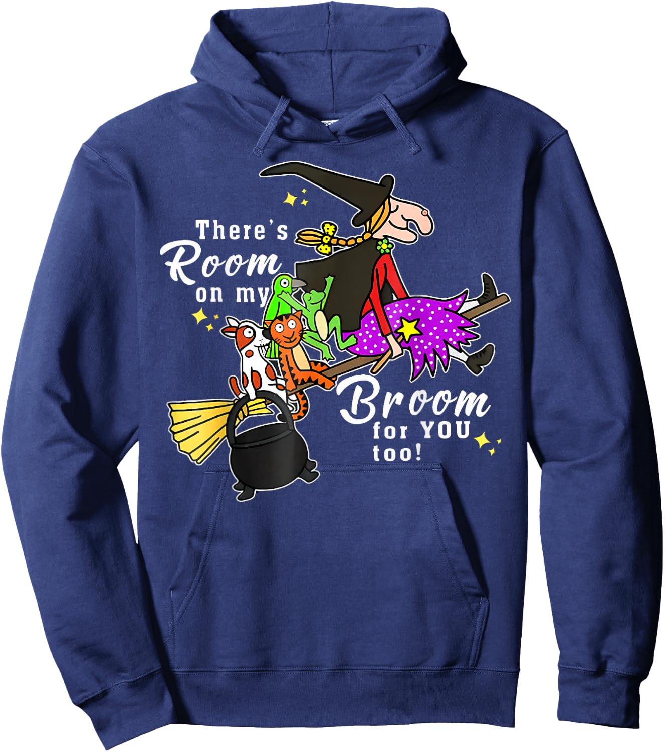 There'S Room On My Broom For You Too Teacher Halloween Hoodie - Hoodie | Navy