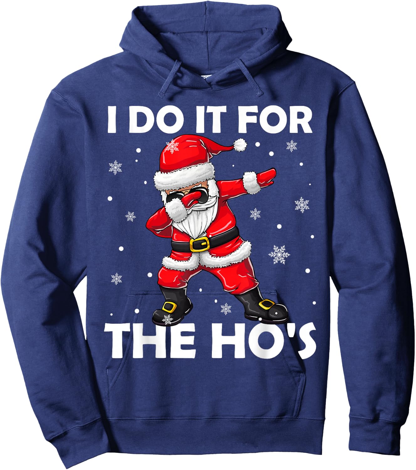 I Do It For The Hos Dabbing Santa Claus Christmas Kids Boys Hoodie - Hoodie | Navy