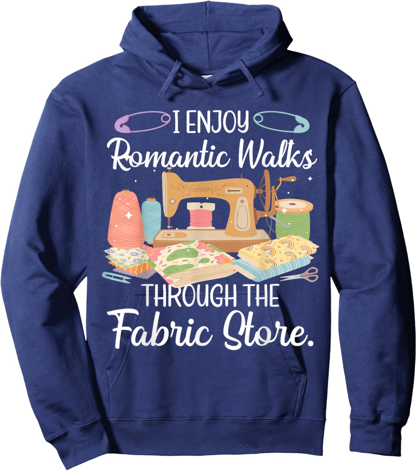 Funny Sewing Art For Mom Women Sewing Machine Quilting Sewer Hoodie - Hoodie | Navy