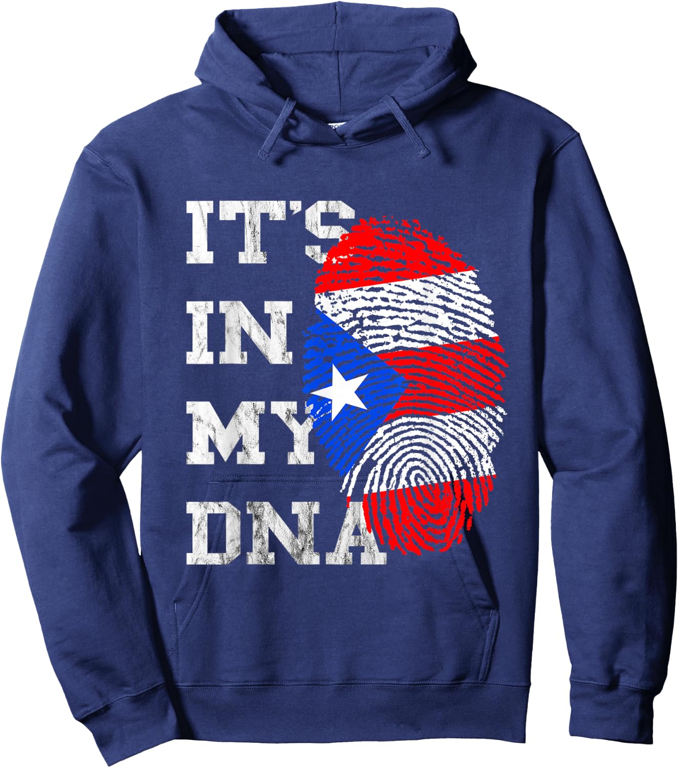It is in My DNA Puerto Ricaner Genetics Puerto Rico Hoodie - Hoodie | Navy