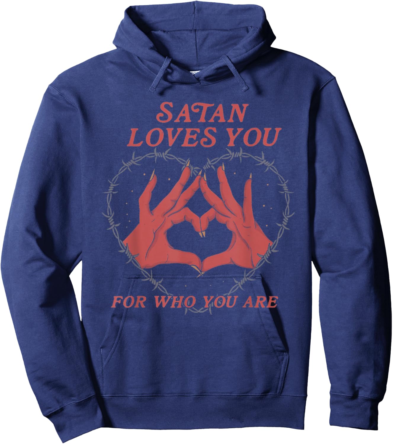 Satan Loves You For Who You Are Hoodie - Hoodie | Navy