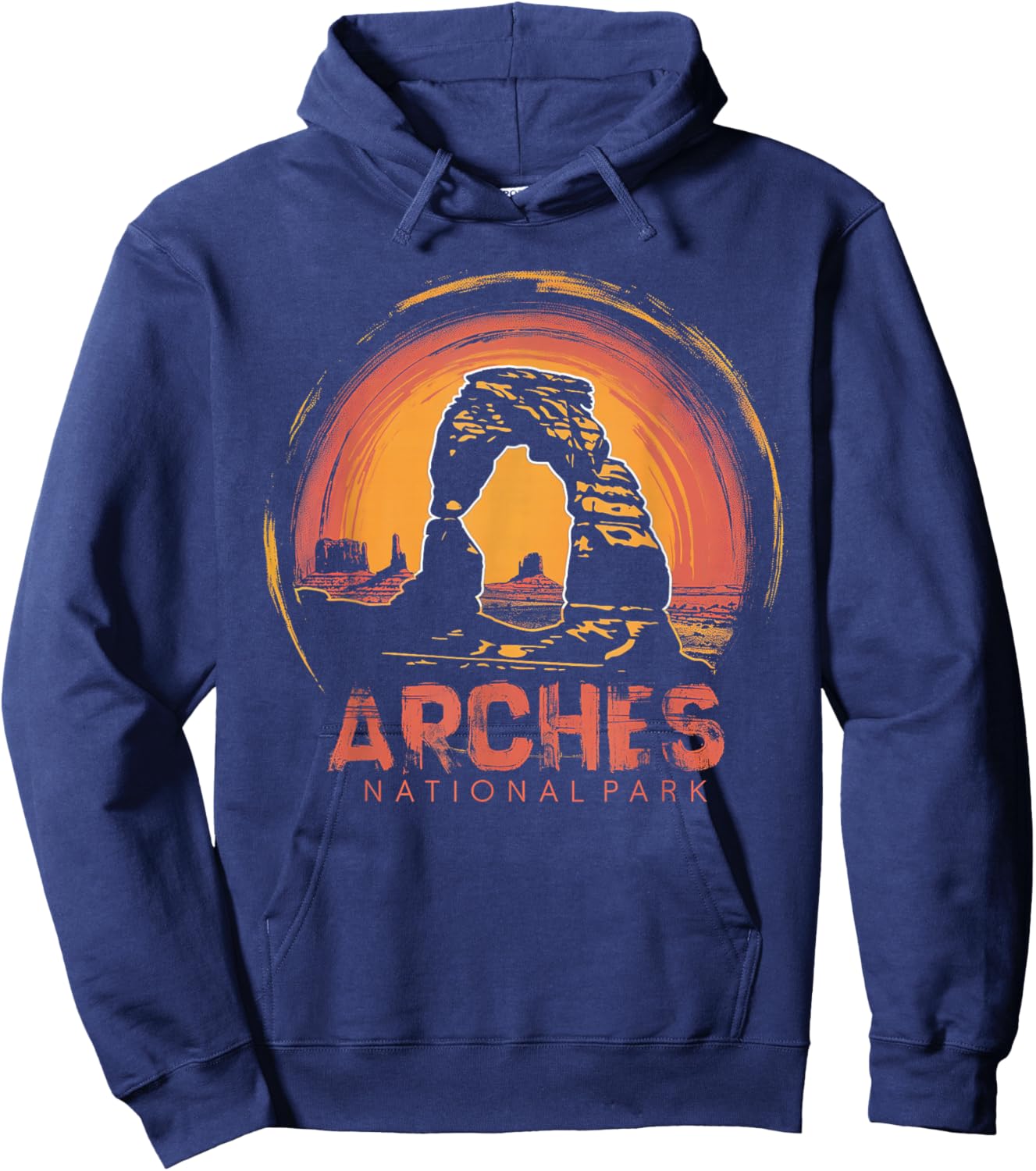 Arches - US National Park Utah Vintage Men Women Kids Retro Hoodie - Hoodie | Navy