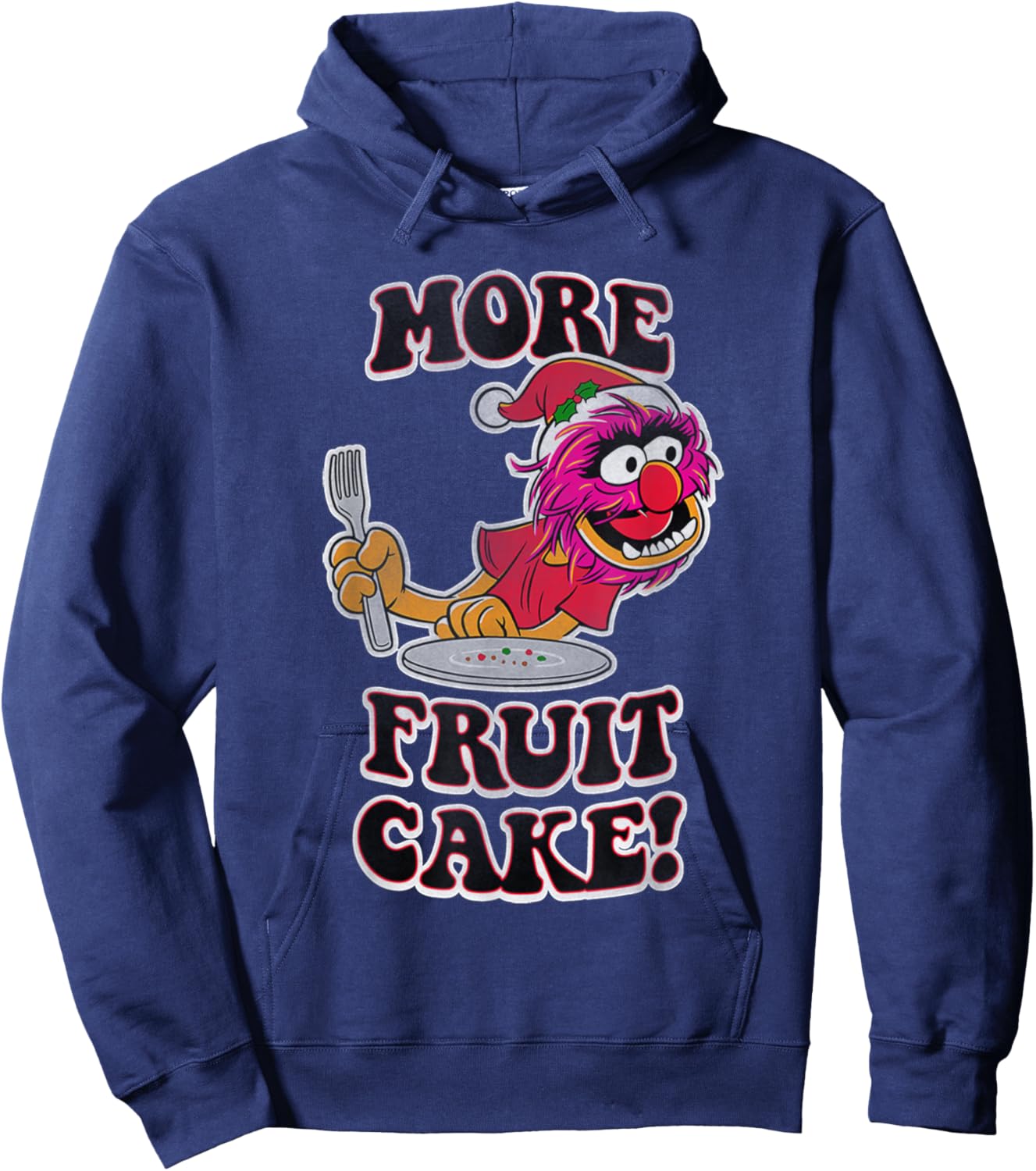 Disney The Muppets Christmas Animal More Fruit Cake! Poster Hoodie - Hoodie | Navy