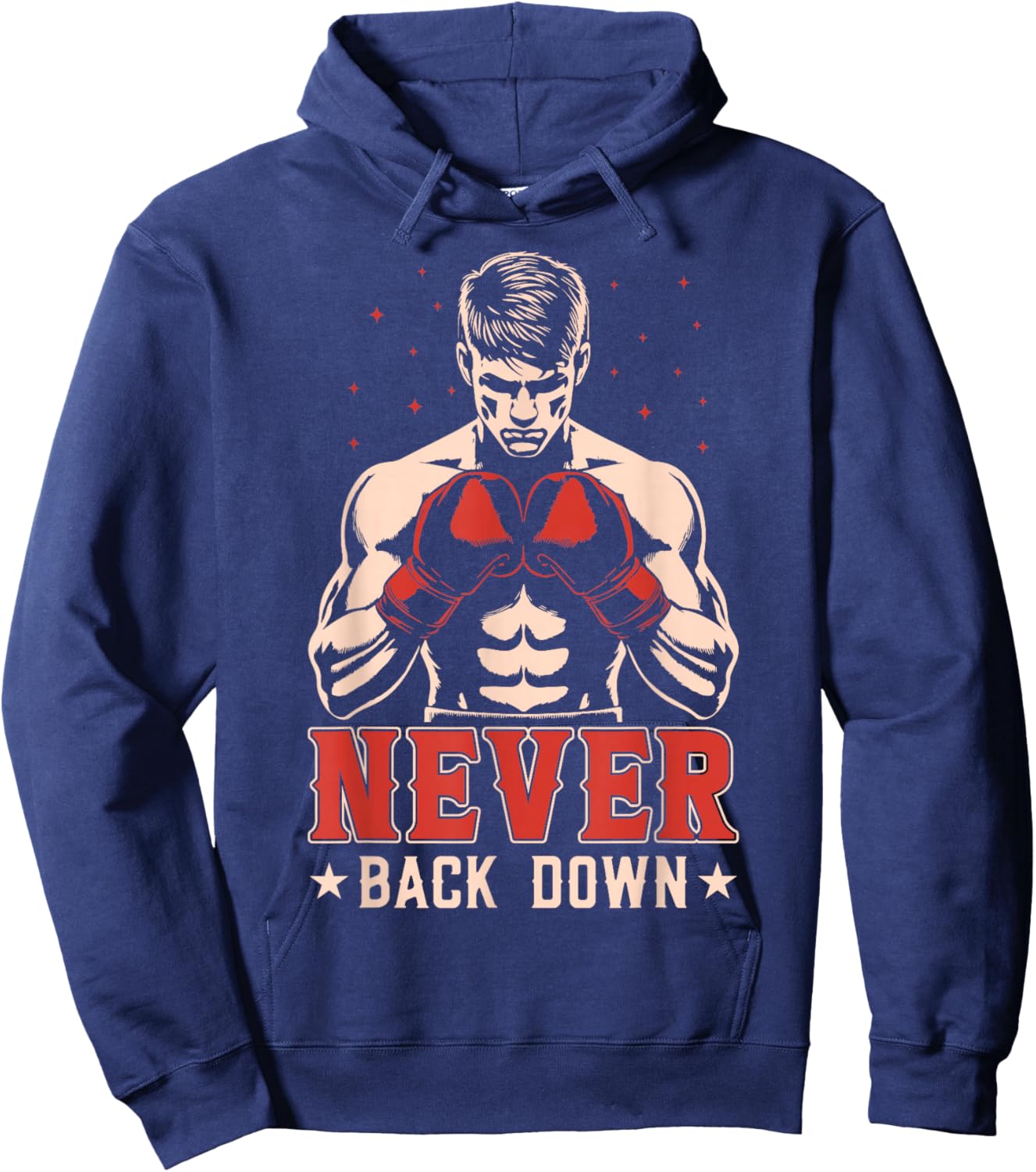 Never Back Down Hoodie - Hoodie | Navy