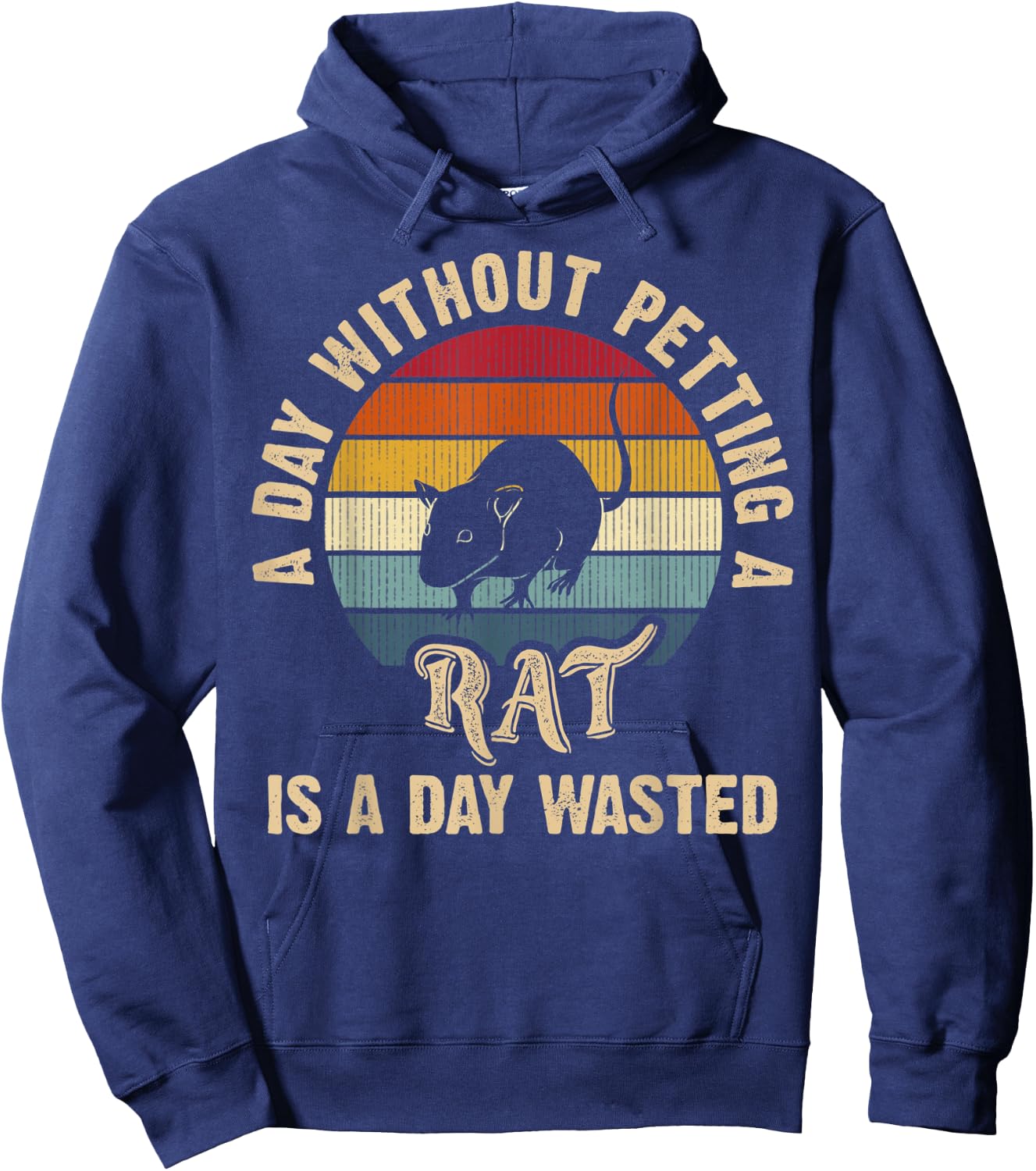 I Like Rat Funny Rat lover vintage animal pet cute Hoodie - Hoodie | Navy