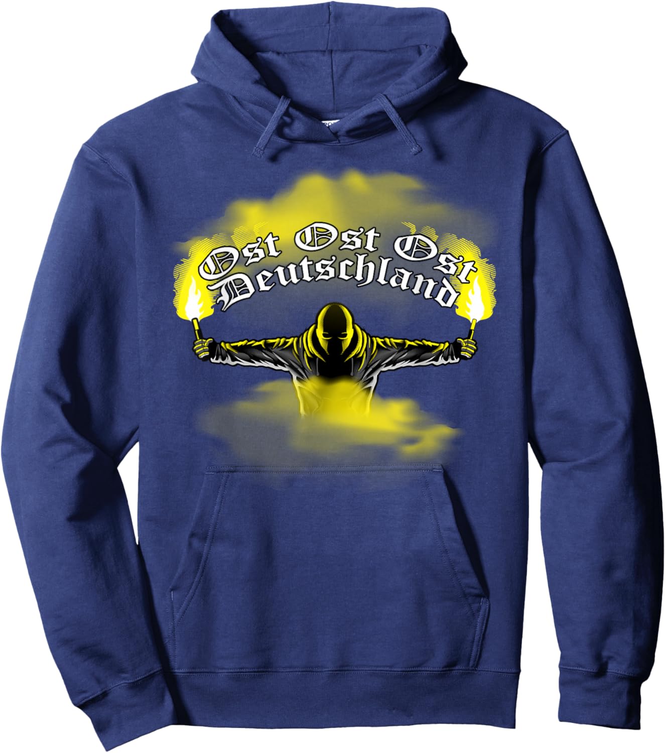 Ostdeutschland - Pyrotechnik - Pyro - Bengalo - Gelb Hoodie - Hoodie | Navy