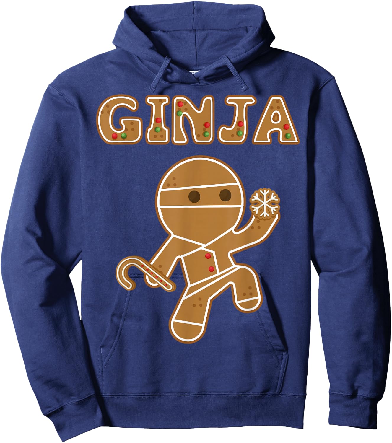 The Ginja | Funny Gingerbread Man Ginger Gift Bake Off Hoodie - Hoodie | Navy