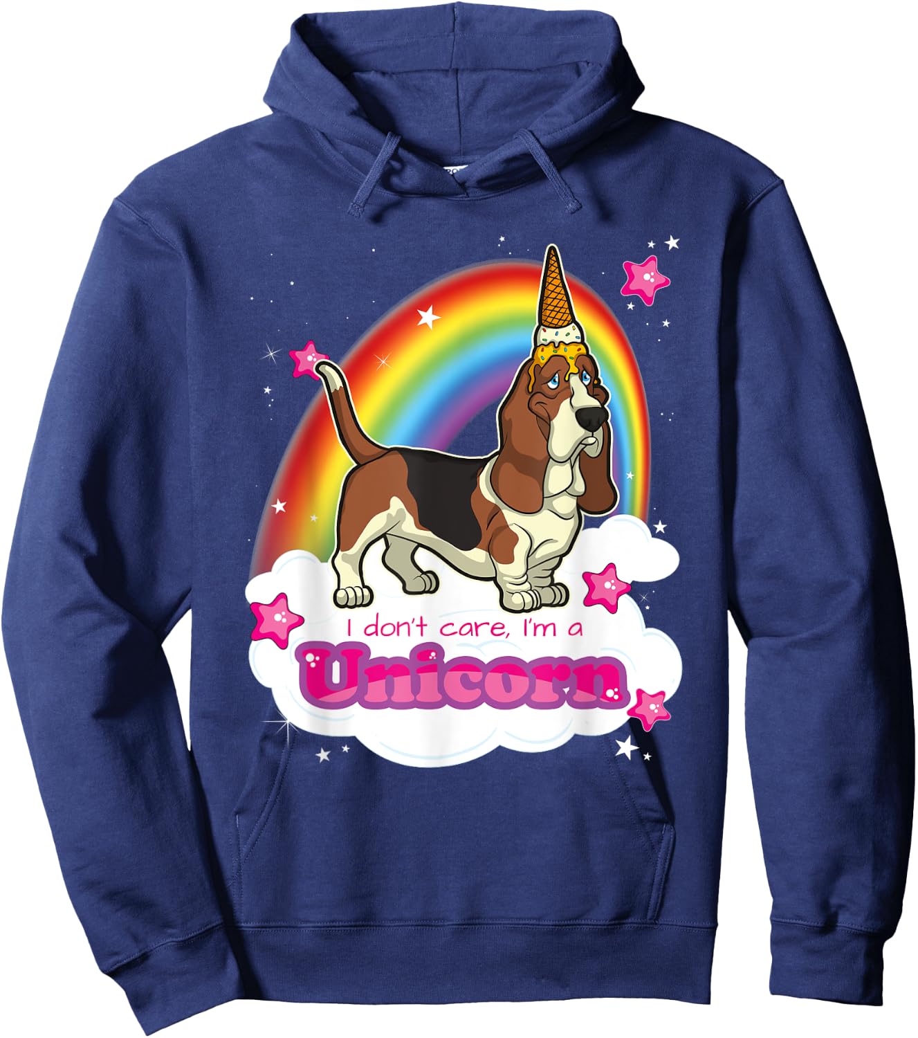 Basset Hound Dog Women Kids Hoodie - Hoodie | Navy
