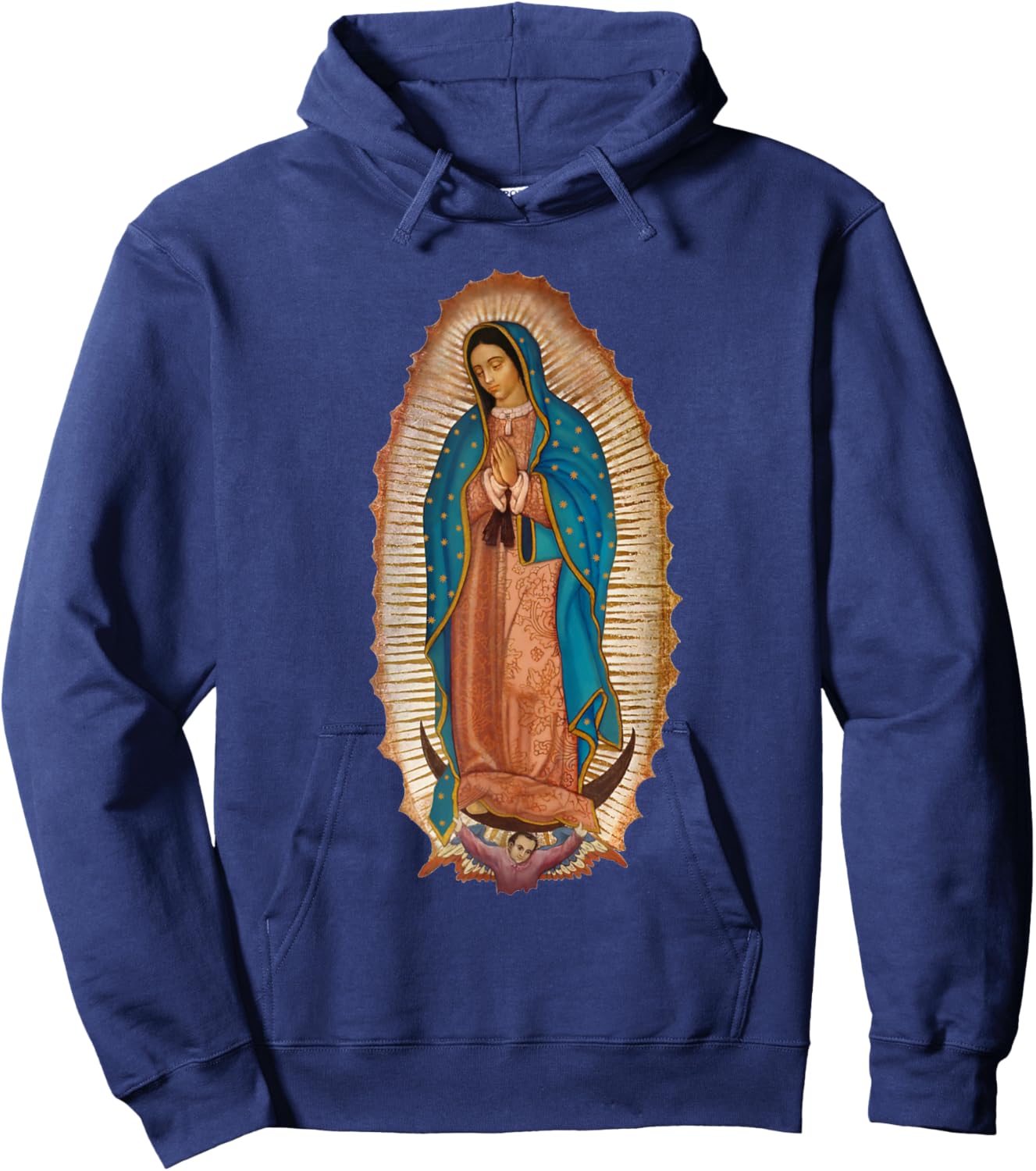 Virgen De Guadalupe Sant Mary Mexico Shirts Hoodie - Hoodie | Navy