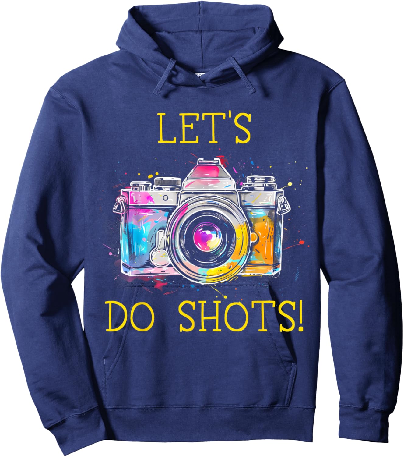 Photographer Let's Do Shots Camera Vintage Photography Hoodie - Hoodie | Navy
