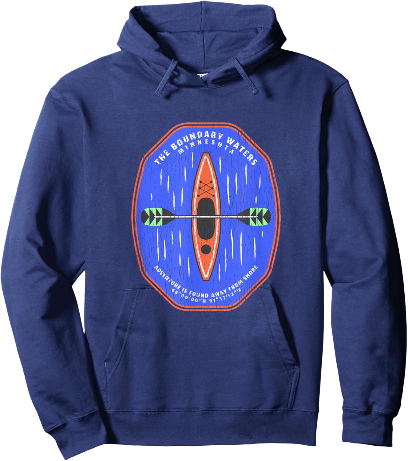 Boundary Waters Minnesota Kayaking Souvenir Boundary Waters Hoodie - Hoodie | Navy