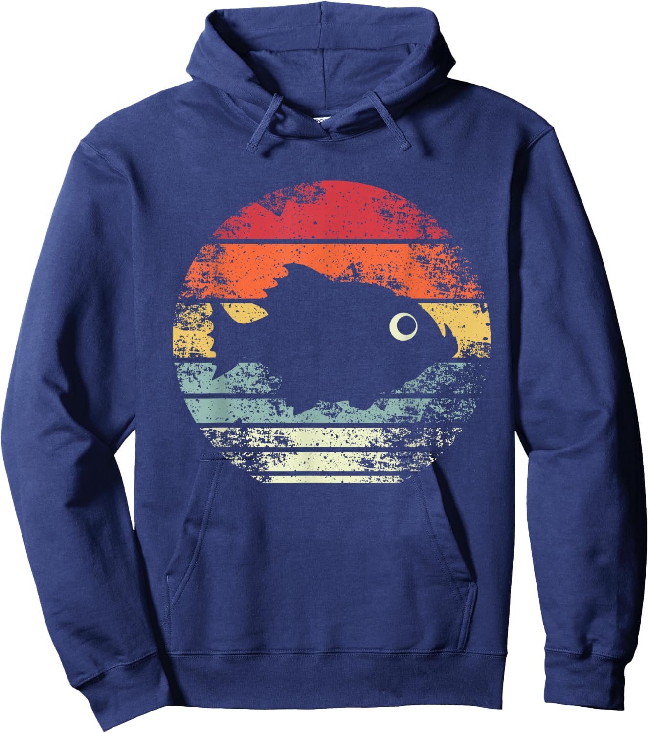 Retro Piranha Hoodie - Hoodie | Navy