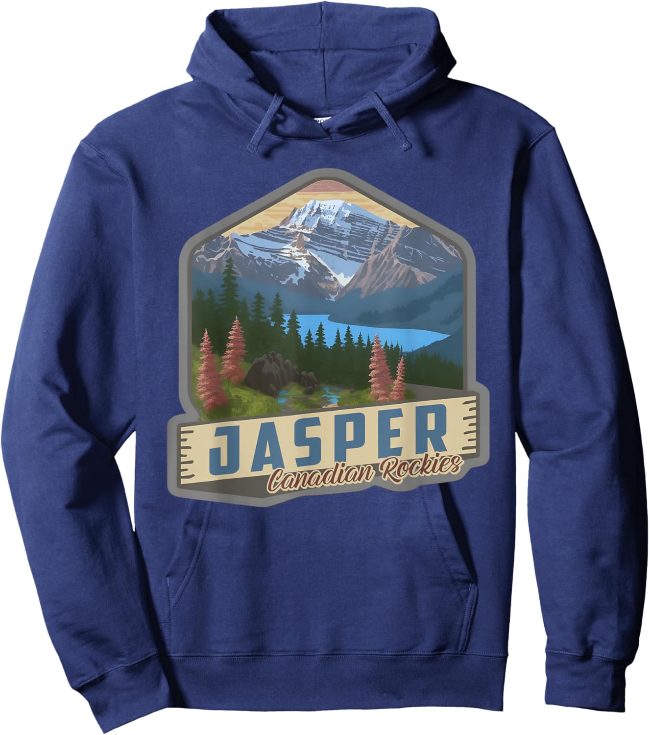 Jasper National Park Canadian Rockies US Parks Camping Hoodie - Hoodie | Navy
