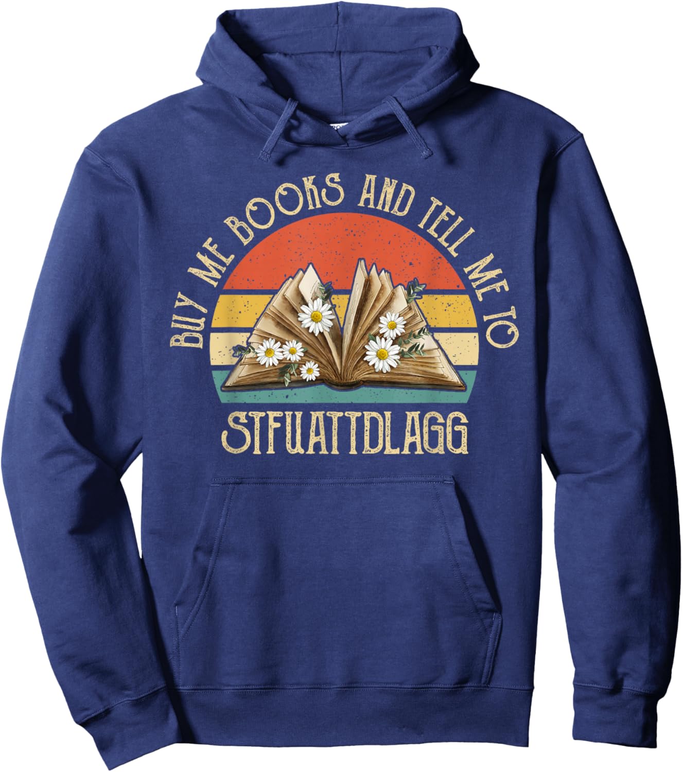 Reading Book Shirts , Vintage Buy Me Books Hoodie - Hoodie | Navy