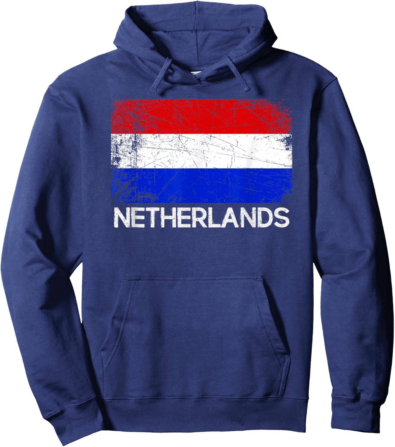 Dutch Flag | Vintage Made In The Netherlands Gift Hoodie - Hoodie | Navy
