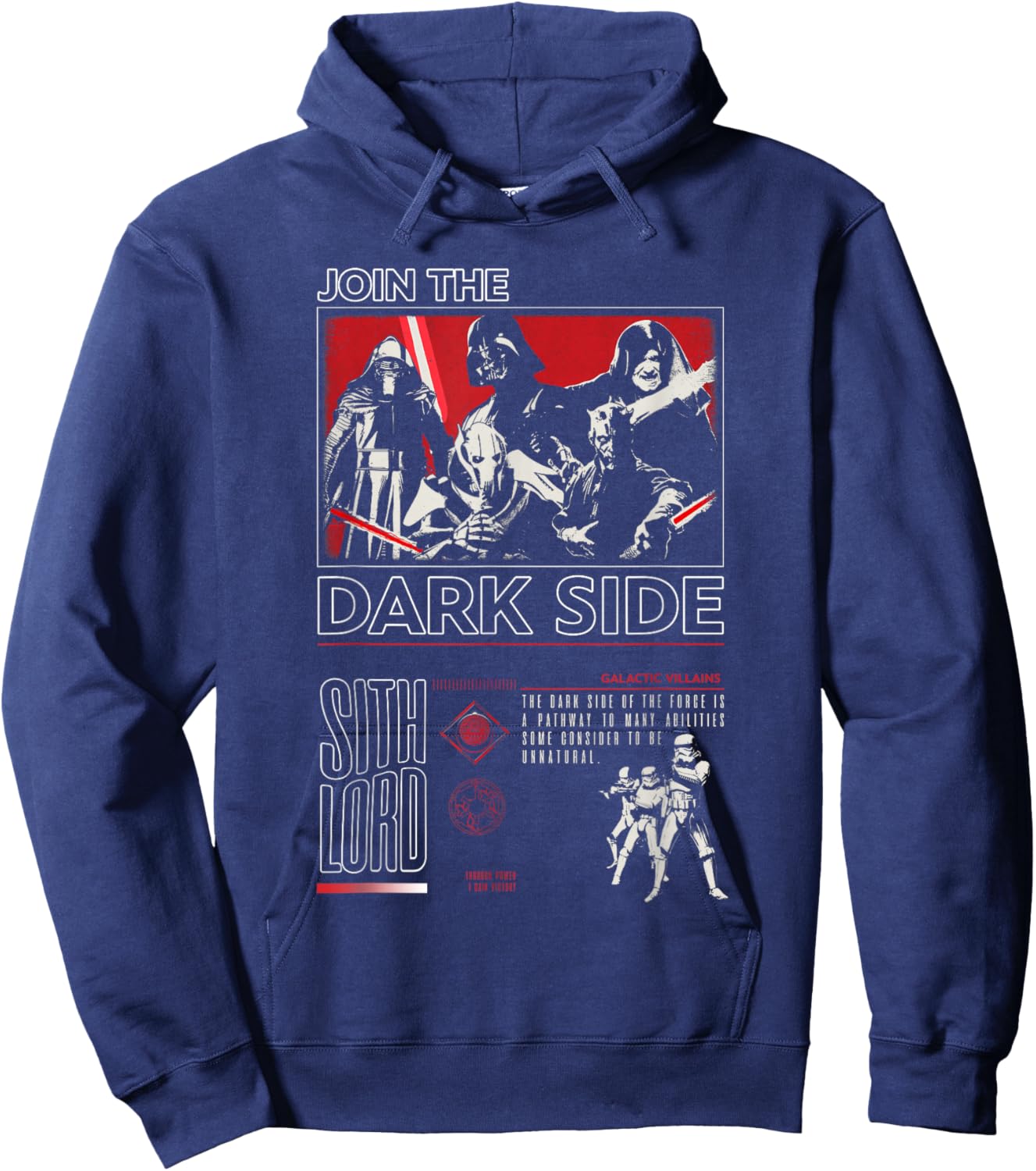 Star Wars Sith Lord Join The Dark Side Group Shot Propaganda Hoodie - Hoodie | Navy