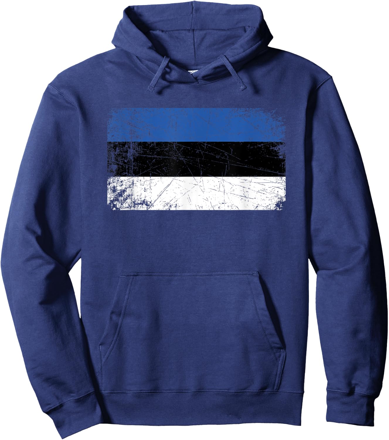 Vintage Made In ESTONIA ESTONIAN Flag Gift Hoodie - Hoodie | Navy