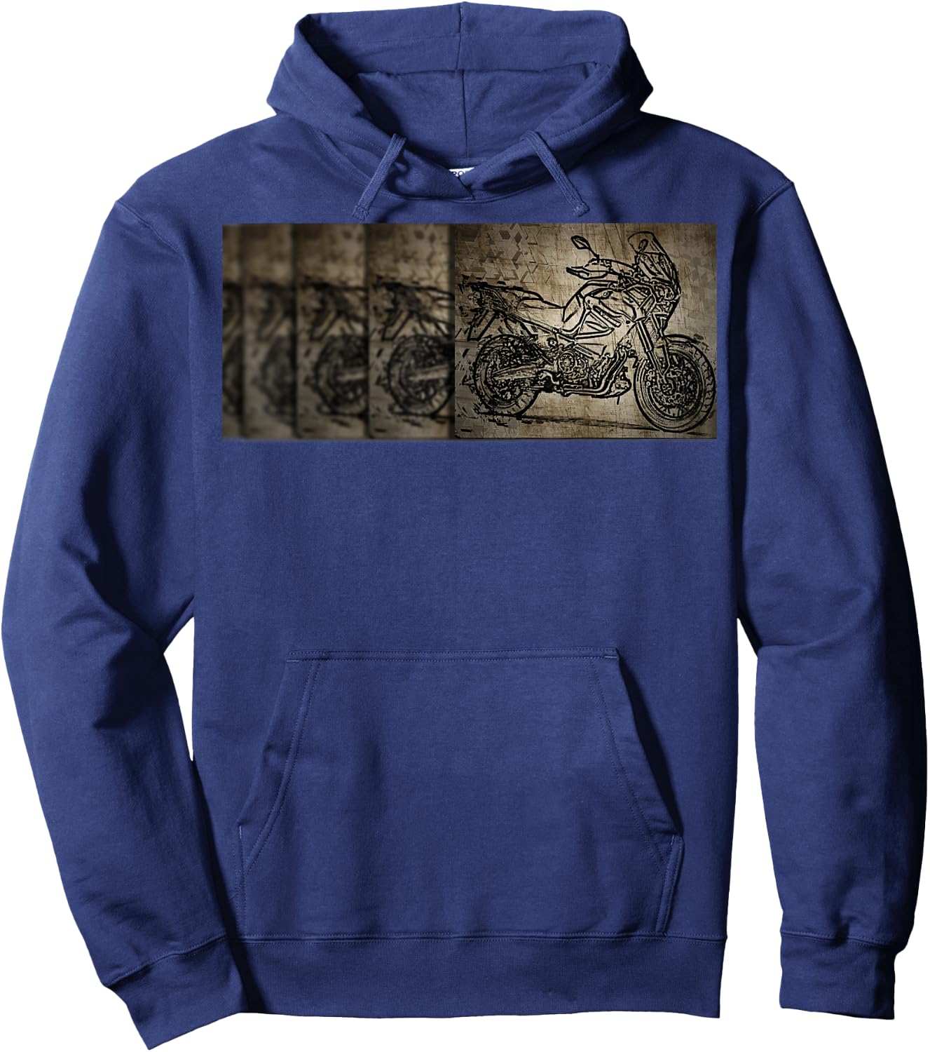 Super Tenere Adventure Vintage Bike Enduro Shirt Motorcycle Hoodie - Hoodie | Navy