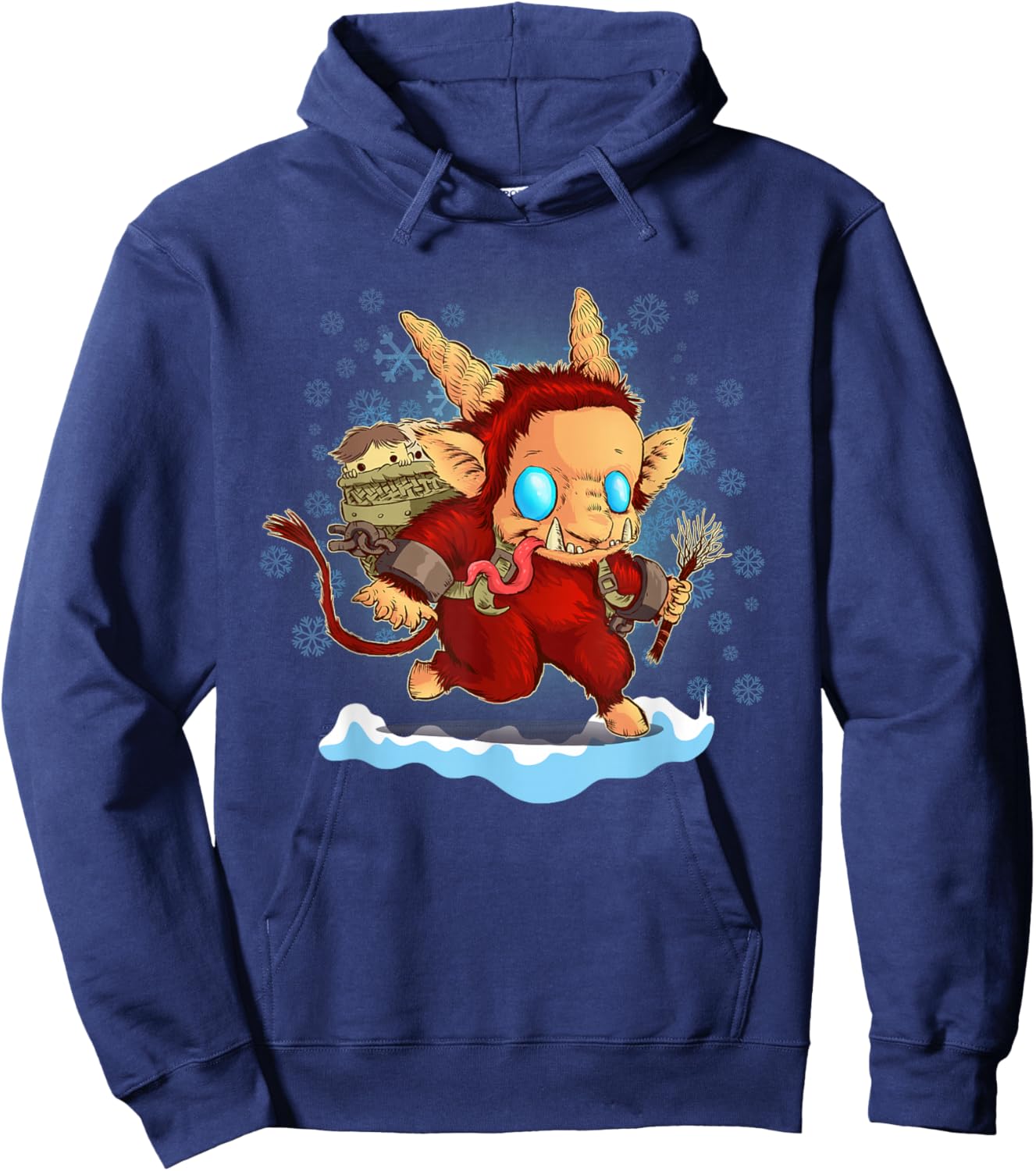 Cute Anime Krampus pajamas Christmas Kid's Women's Hoodie - Hoodie | Navy