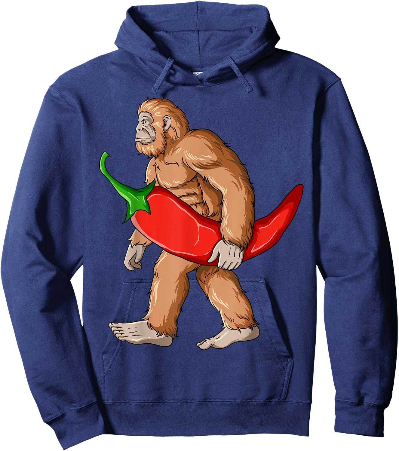 Bigfoot Chili Pepper Sasquatch Mexican Jalapeno Hoodie - Hoodie | Navy