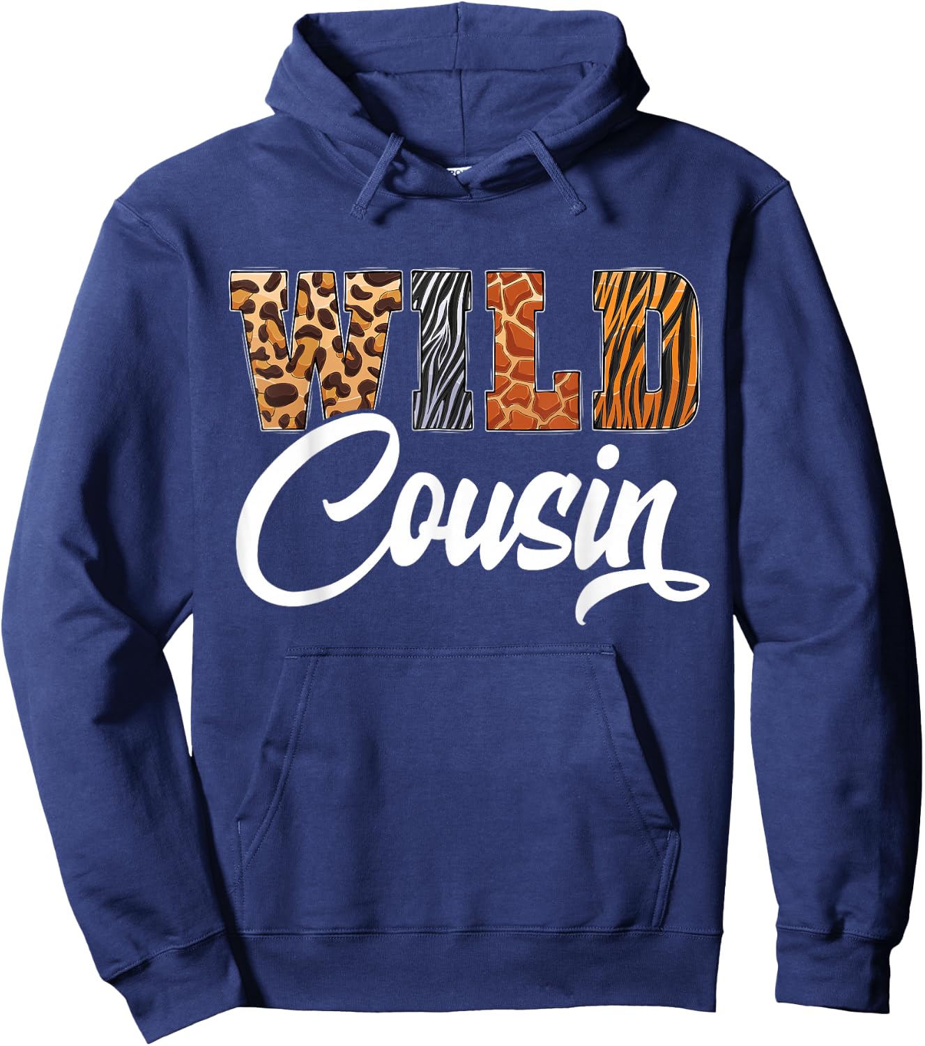 Wild Cousin Zoo Born Wild Birthday Safari Jungle Hoodie - Hoodie | Navy