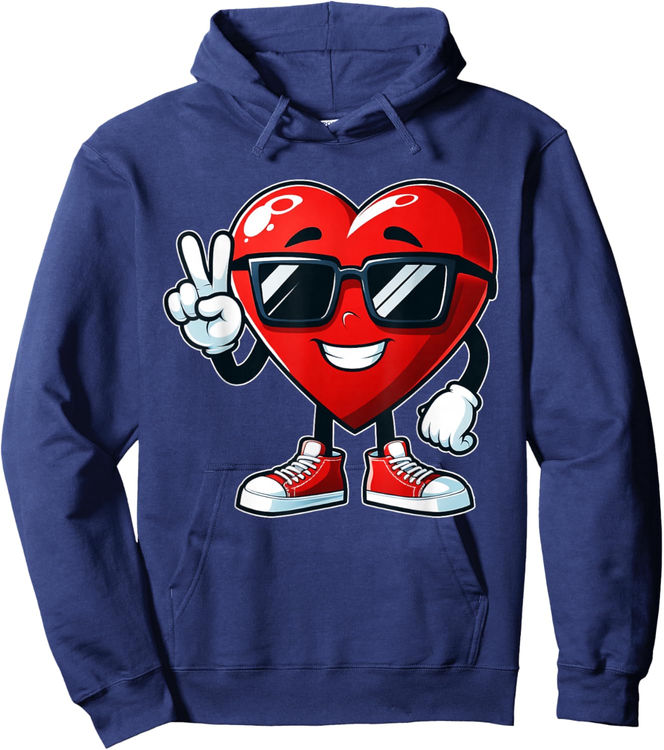 Valentines Vibes Valentines Day For Teens Boys Girls Kids Hoodie - Hoodie | Navy