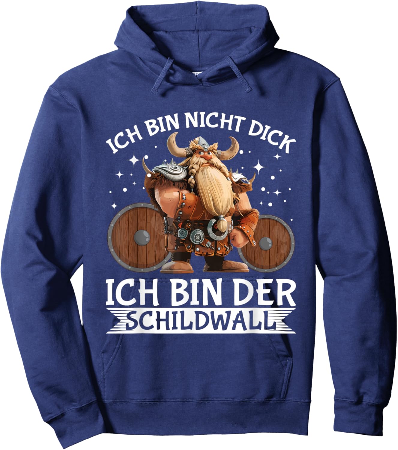 Ich Bin Nicht Dick Bin Der Schildwall Wikinger Hoodie - Hoodie | Navy