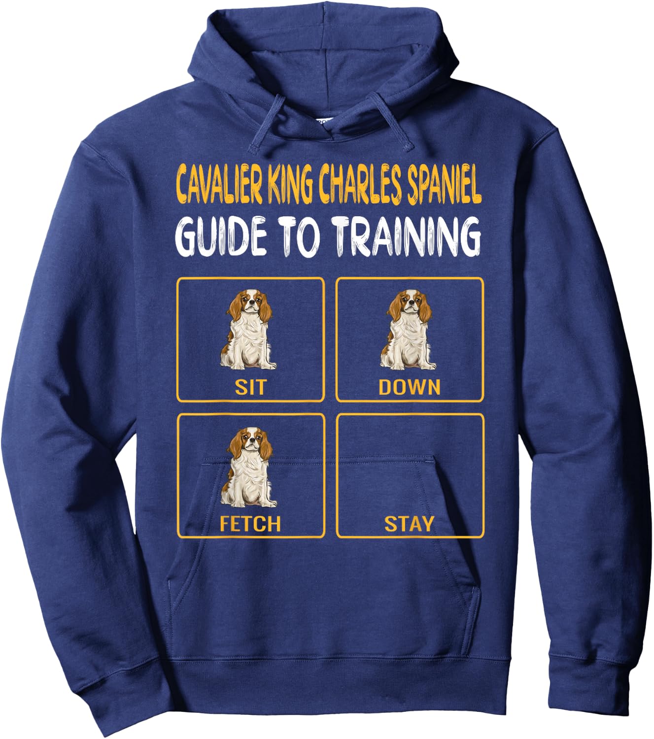 Cavalier King Charles Spaniel Guide to Training Dog Trainer Hoodie - Hoodie | Navy