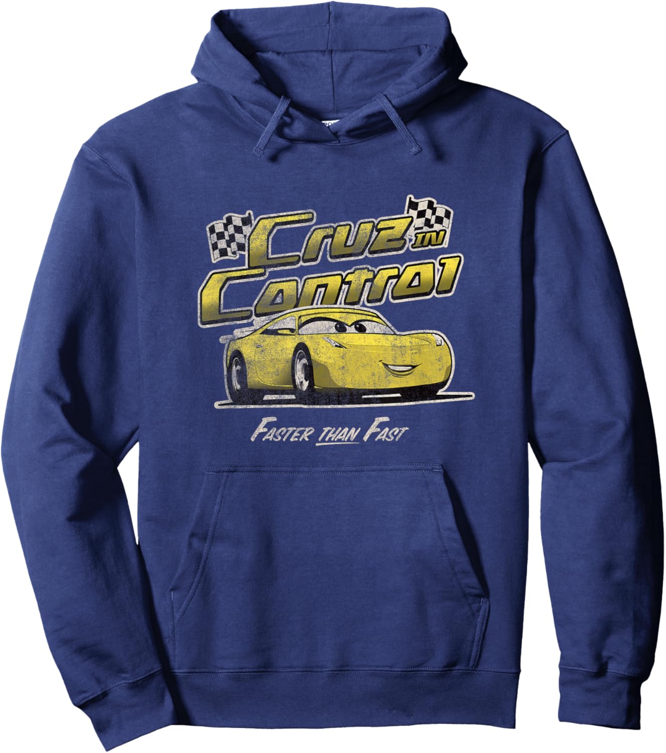 Disney Pixar Cars 3 Cruz In Control Faster Than Fast Vintage Hoodie - Hoodie | Navy