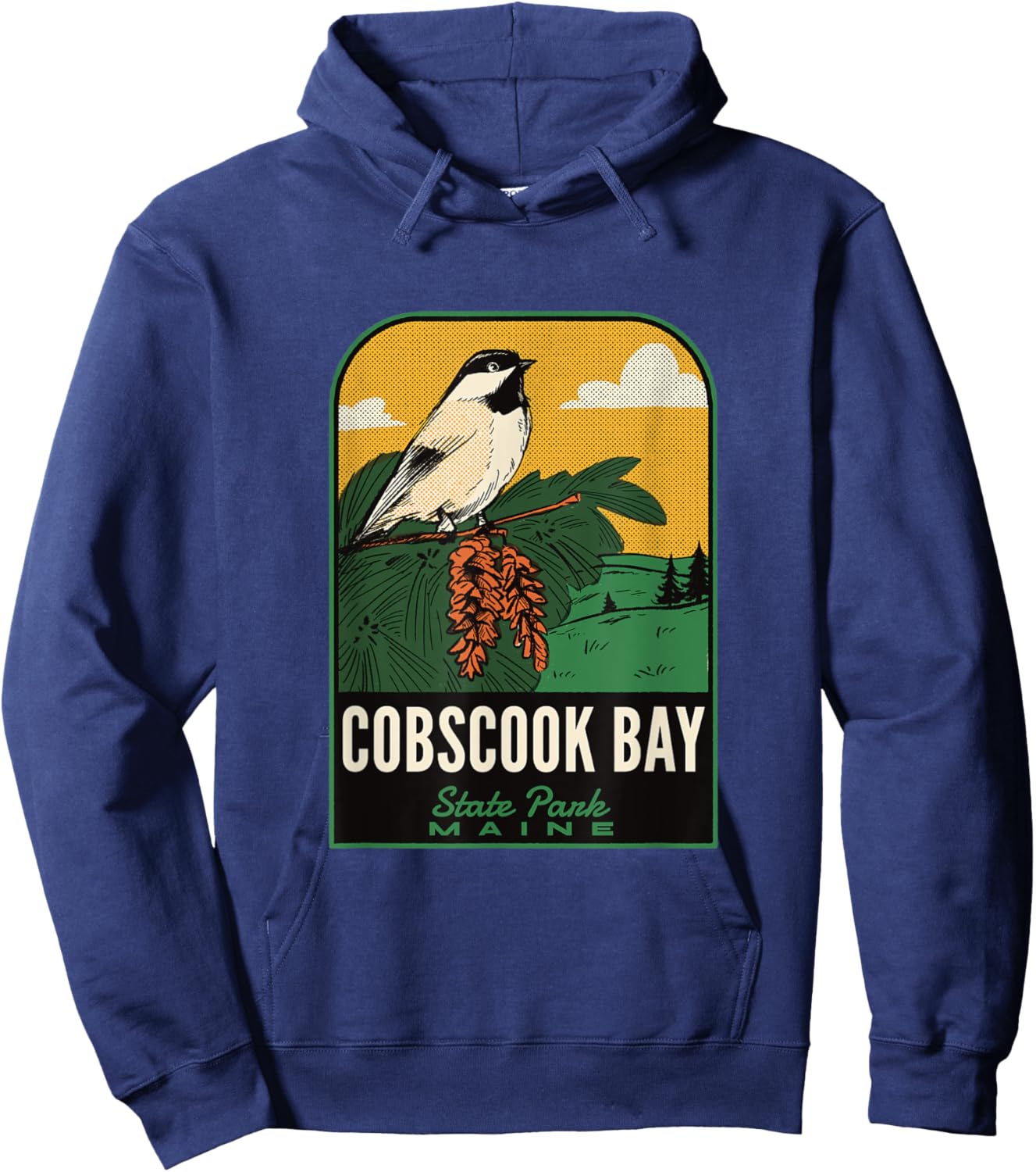 Cobscook Bay State Park Maine Vintage Travel Hoodie - Hoodie | Navy