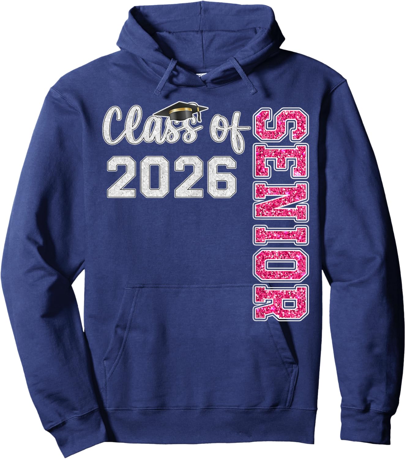 Girls Senior Class of 2026 Graduation 2026 Hoodie - Hoodie | Navy