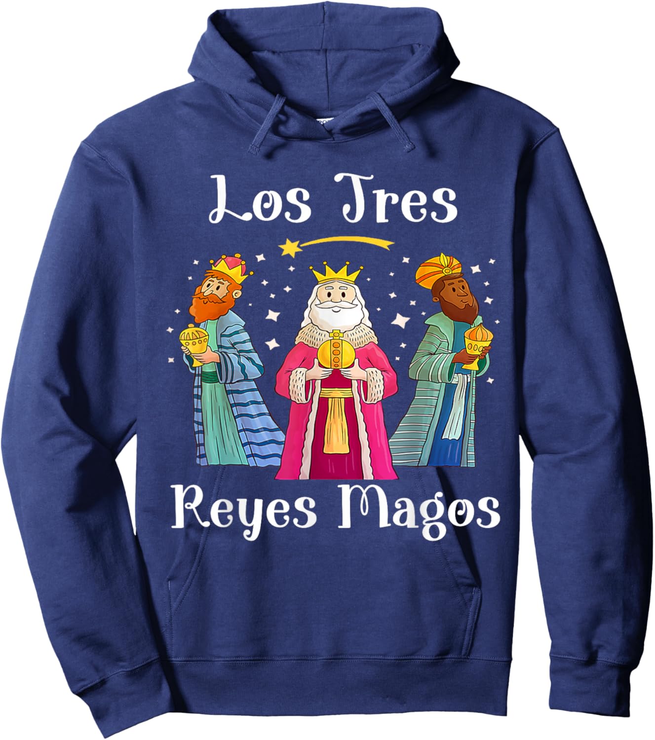 Los Tres Reyes Magos Wise Three Kings Happy Epiphany Day Hoodie - Hoodie | Navy