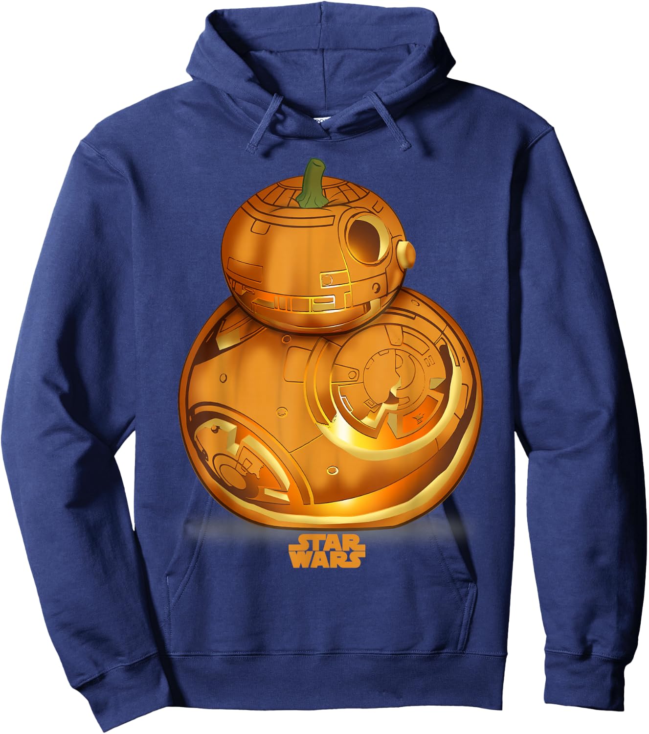 Star Wars The Force Awakens BB-8 Carved Pumpkin Halloween Hoodie - Hoodie | Navy