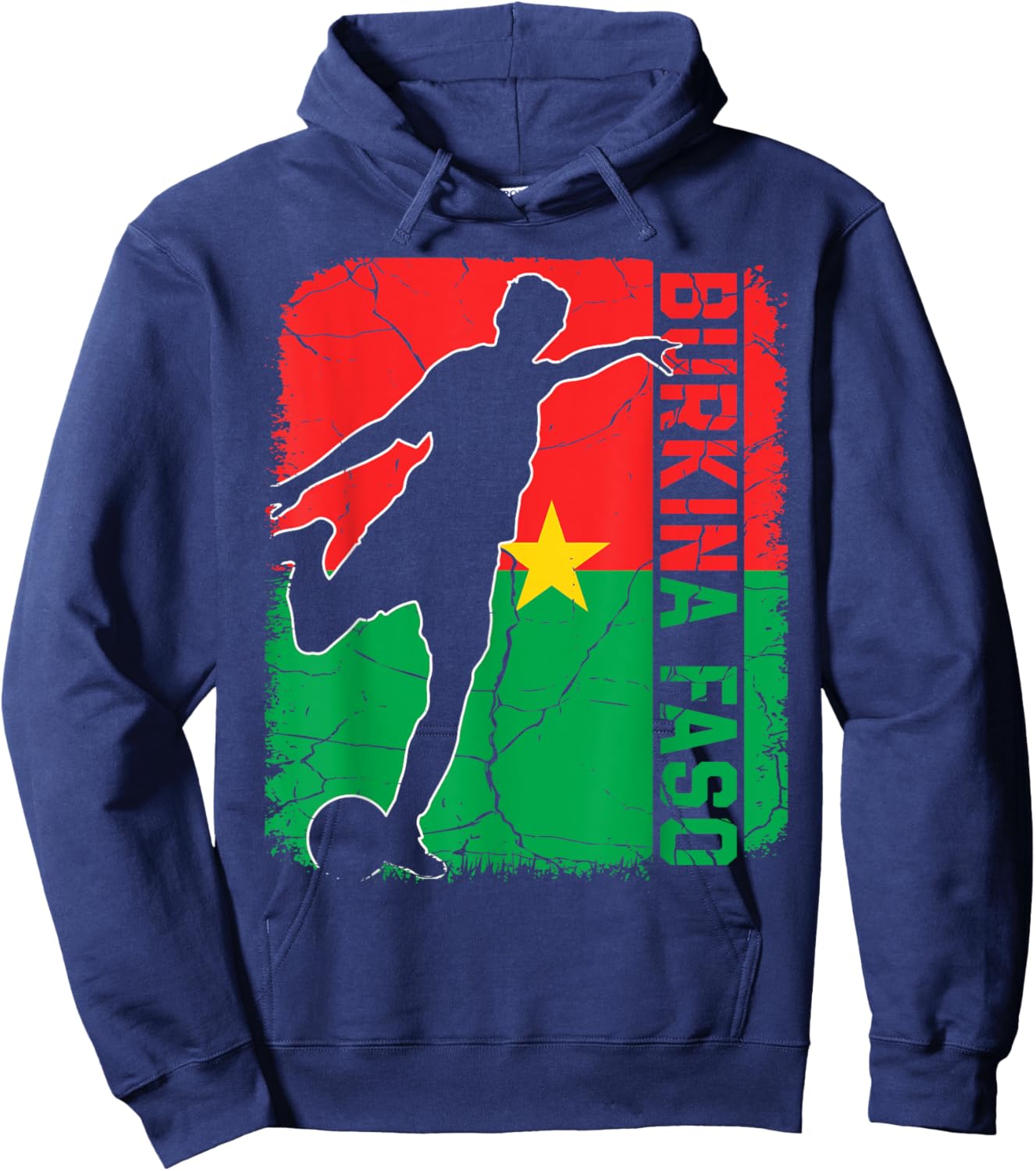 Burkina Faso Soccer Team Burkina Faso Flag Jersey Football Hoodie - Hoodie | Navy