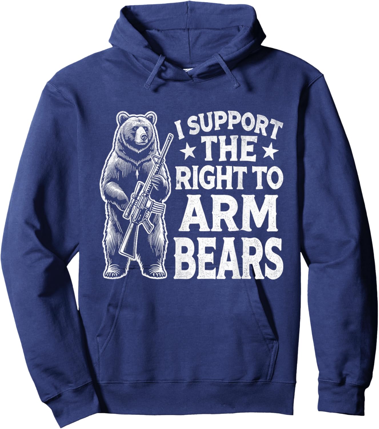 I SUPPORT THE RIGHT TO KEEP AND ARM BEAR Funny design Hoodie - Hoodie | Navy