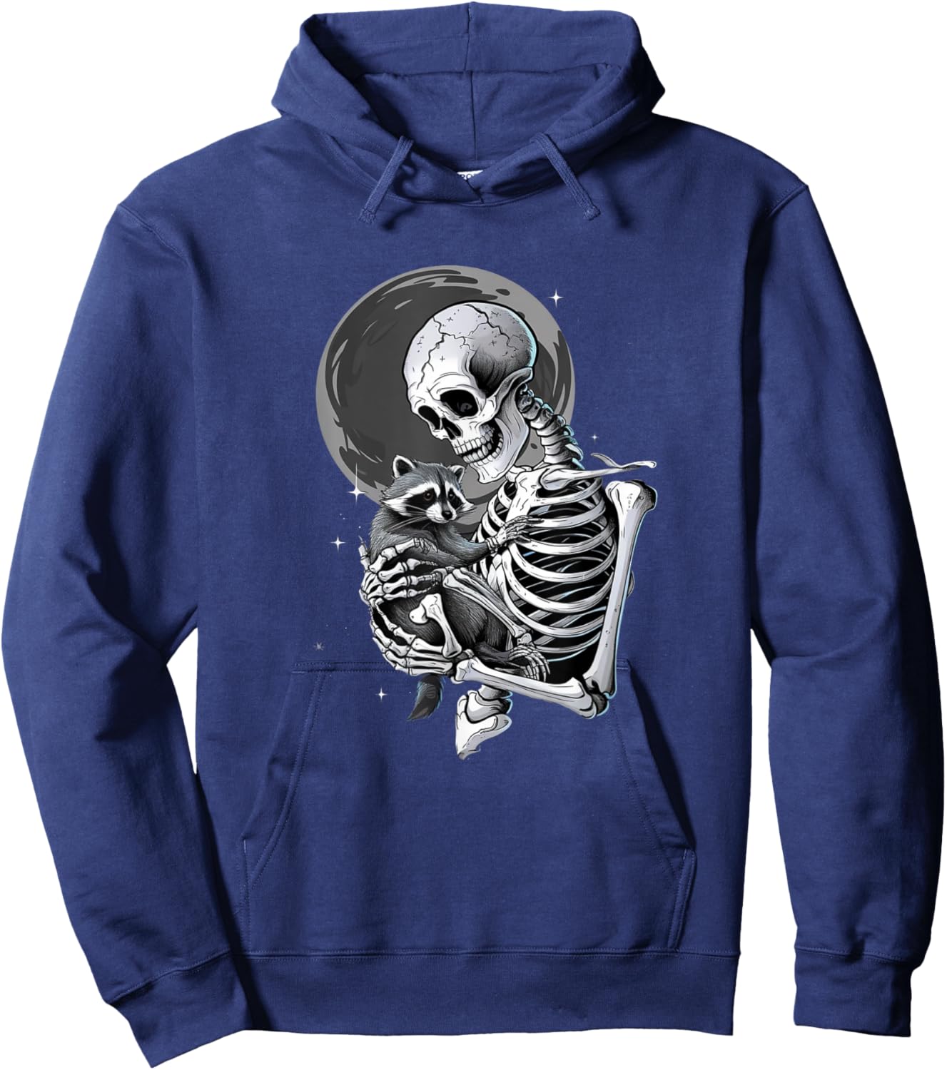 Raccoon Skull Cute Skeleton Halloween Men Women Kids Hoodie - Hoodie | Navy