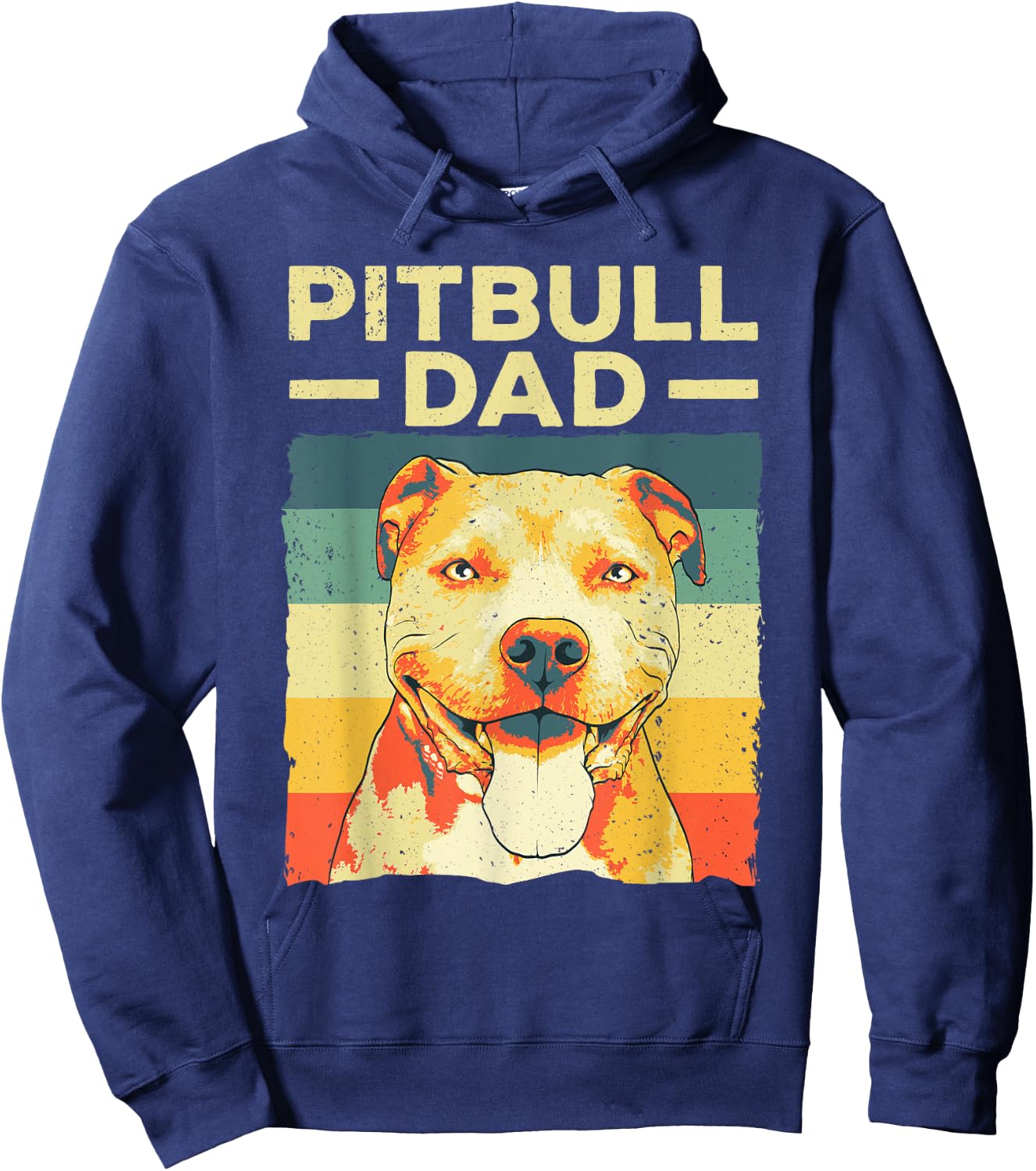 Cool Pitbull Dad Father Boy Pitbull Owner Dog Lovers Hoodie - Hoodie | Navy