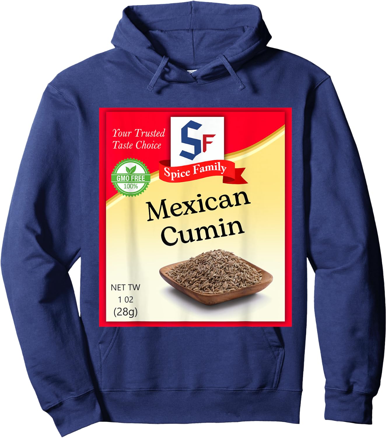 Mexican Cumin Condiment Costume Holiday Spice Costumes Hoodie - Hoodie | Navy