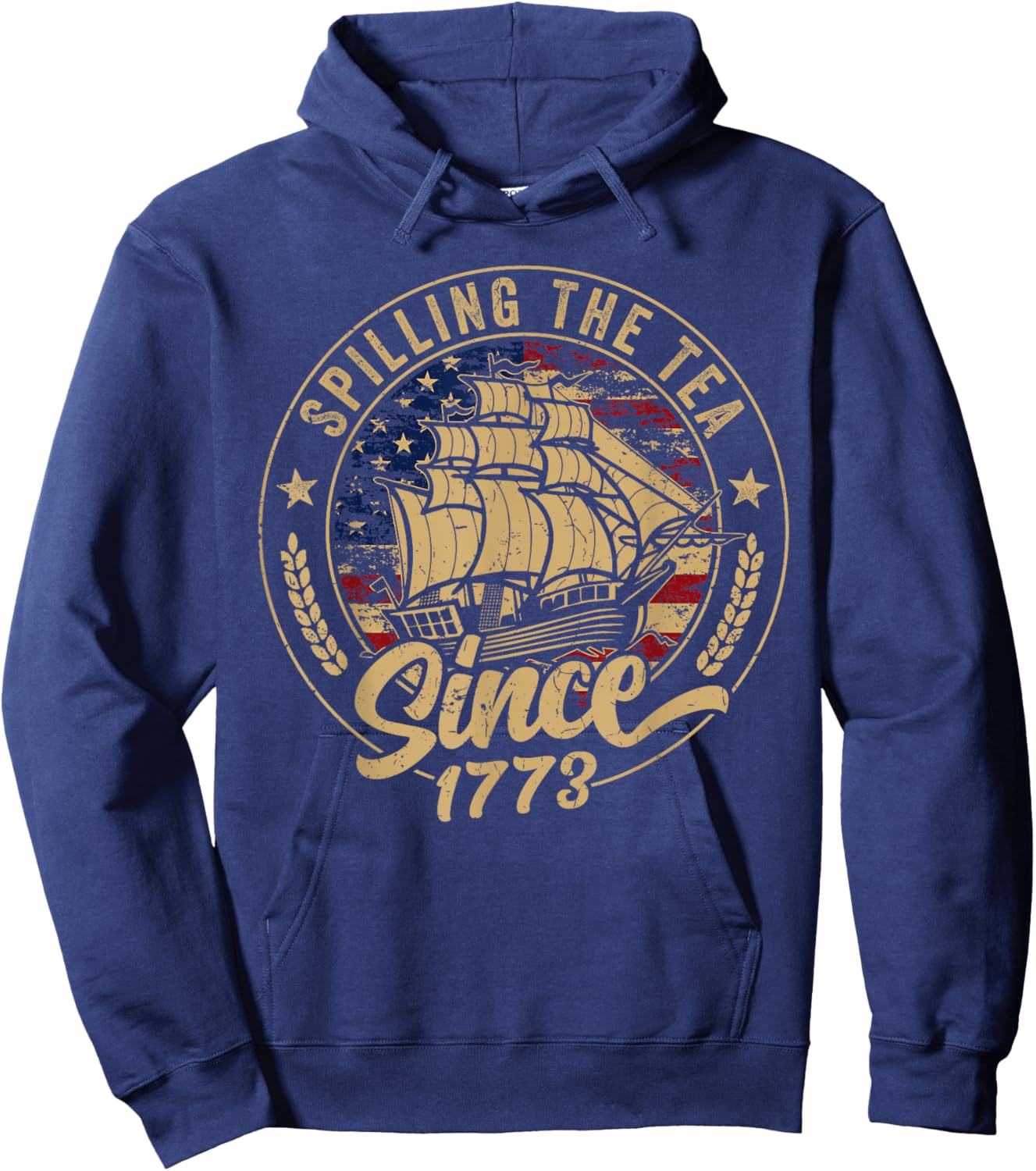 Spilling The Tea Since 1773 Us History Teacher 4th of July Girls Kids Men Hoodie - Hoodie | Navy