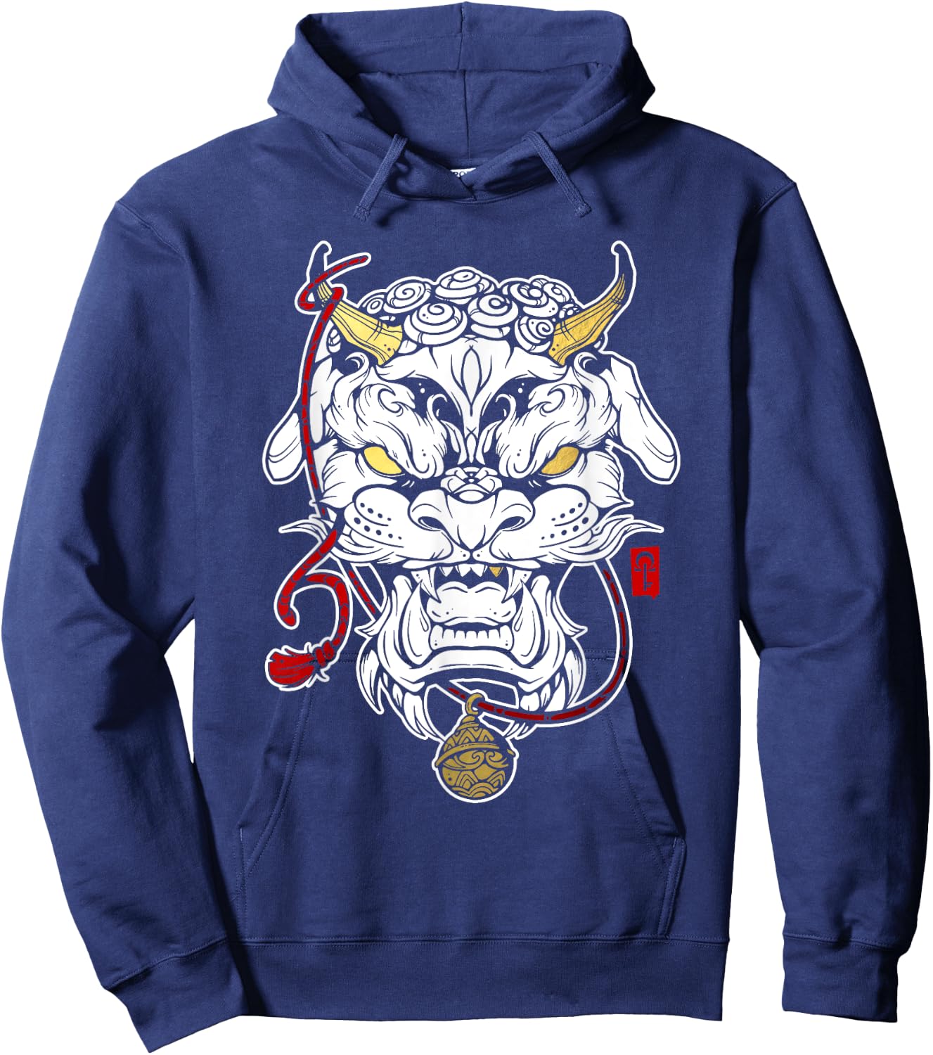 Chinese guardian lion Foo Dog Men Women Hoodie - Hoodie | Navy