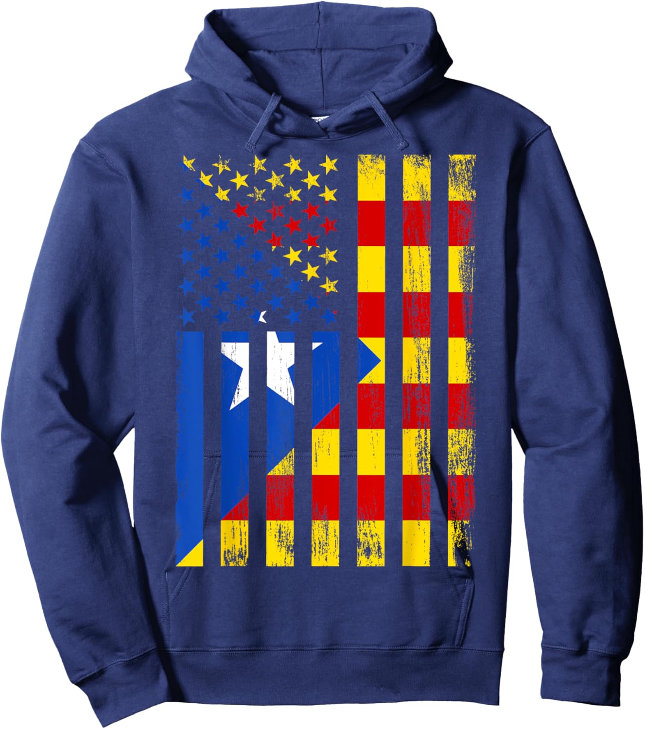 Catalonia & USA Hoodie - Hoodie | Navy