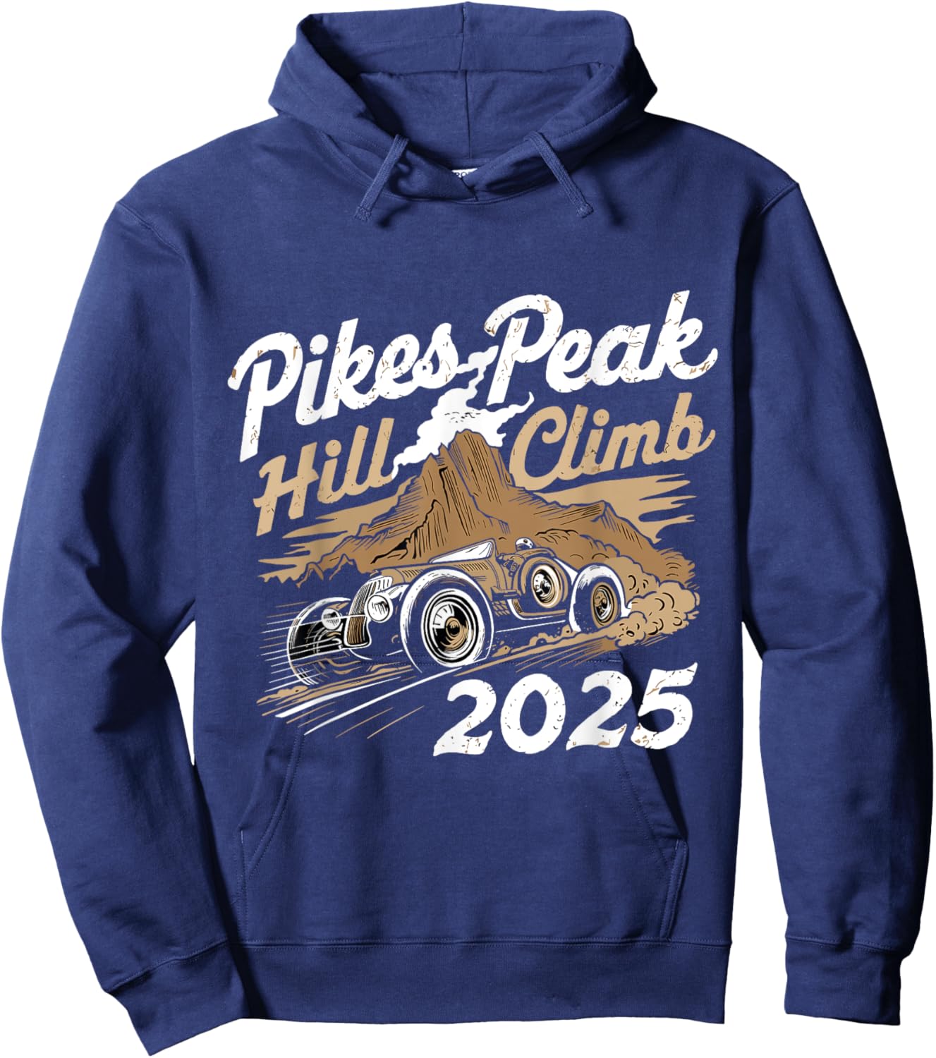 Pikes Peak Hill Climb Funny Colorado Car Race Retro Souvenir Hoodie - Hoodie | Navy