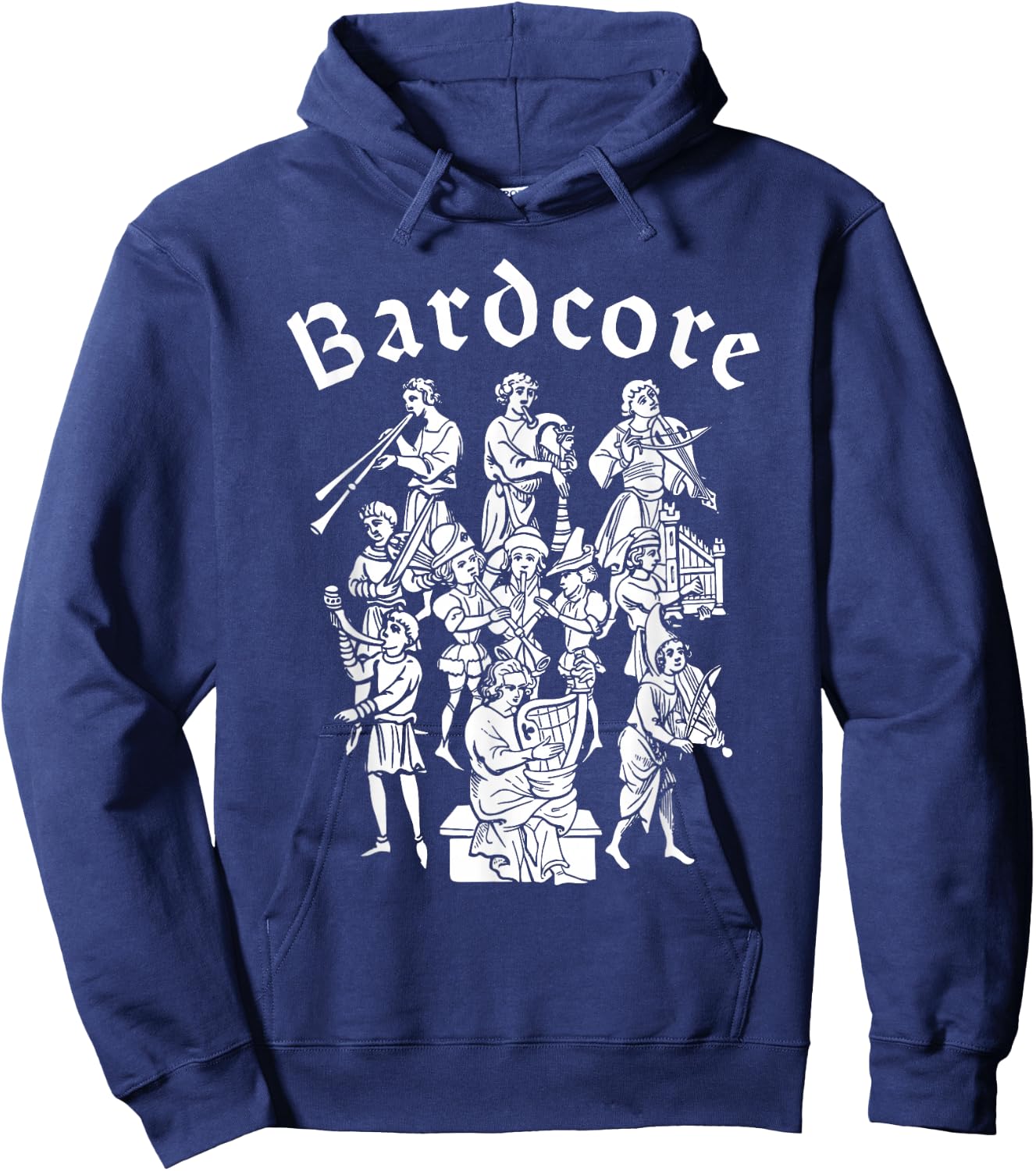 Bardcore Medieval Song Instrument Bard Hoodie - Hoodie | Navy